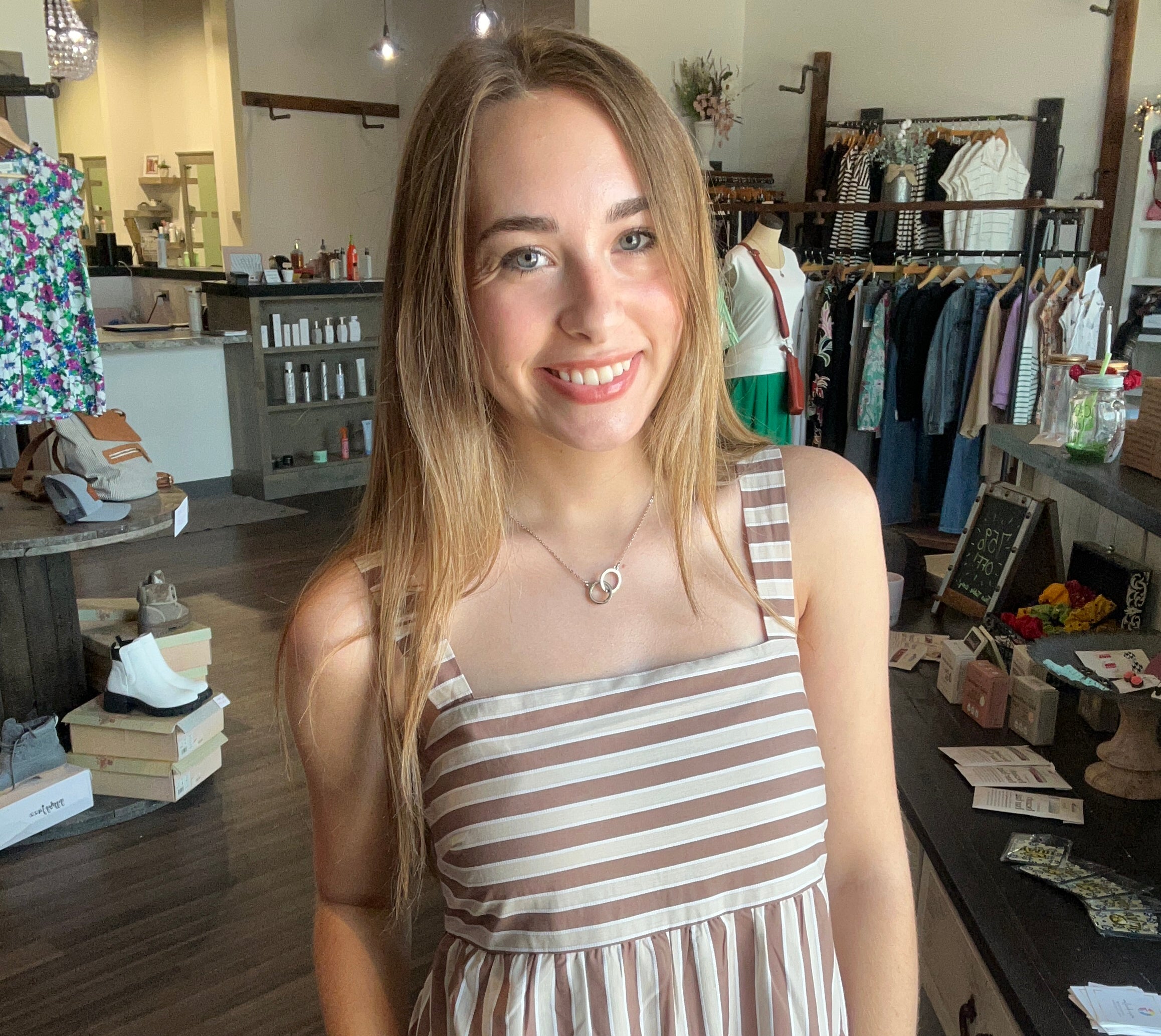 Dory Striped Midi Dress-Wishlist-The Funky Zebra Ames, Women's Fashion Boutique in Ames, Iowa