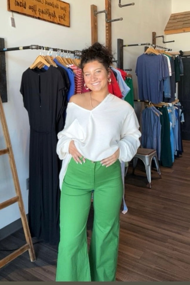 Danielle Green Pants-Glam-The Funky Zebra Ames, Women's Fashion Boutique in Ames, Iowa