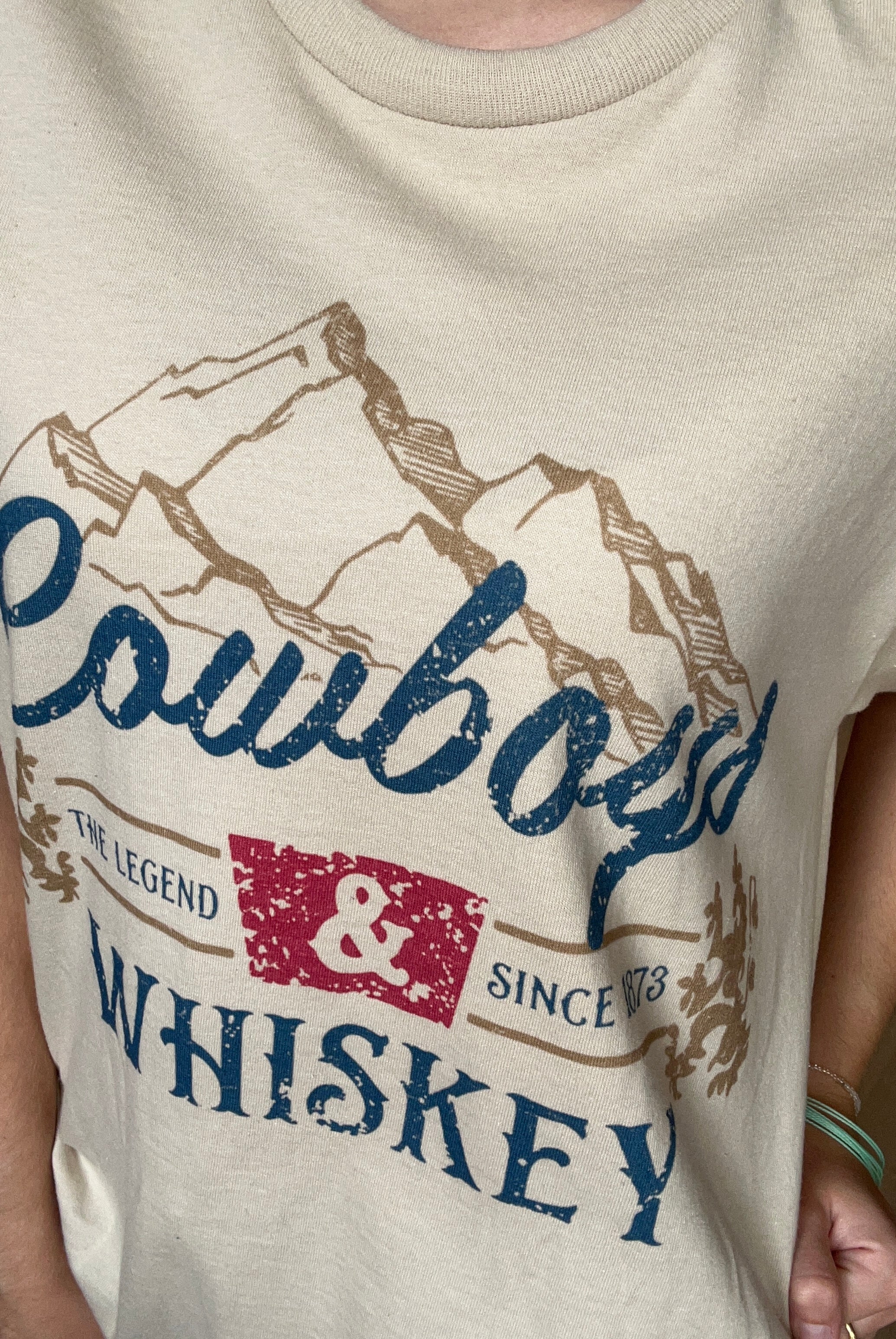 Cowboys & Whiskey Oversized Tee-Graphic Tee's-Good Day Street-The Funky Zebra Ames, Women's Fashion Boutique in Ames, Iowa