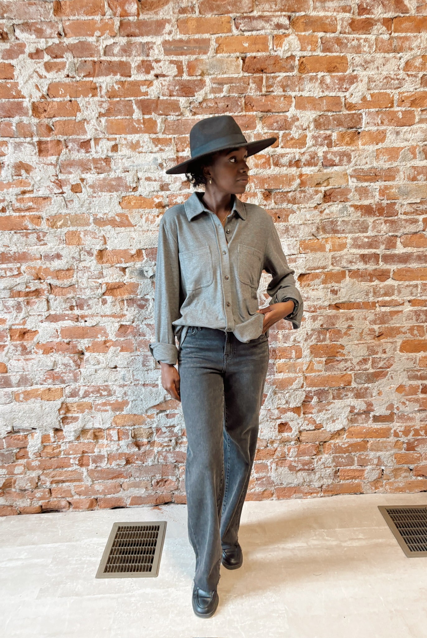 Marissa Soft Button Up-Long Sleeves-Panache Accessories-The Funky Zebra Ames, Women's Fashion Boutique in Ames, Iowa