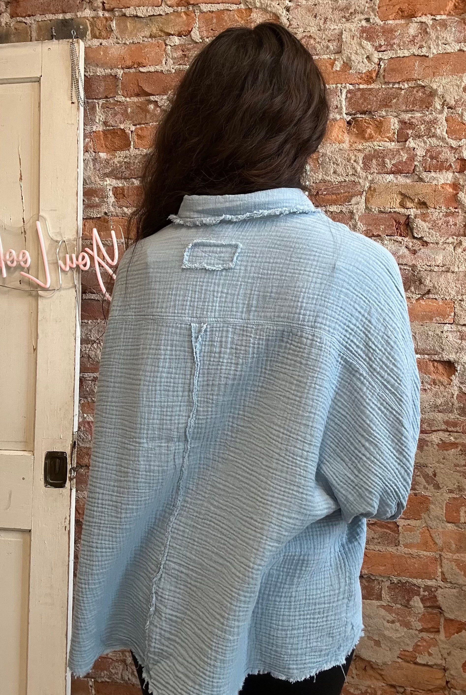 Lanie Button Down Shirt-top-La Miel-The Funky Zebra Ames, Women's Fashion Boutique in Ames, Iowa
