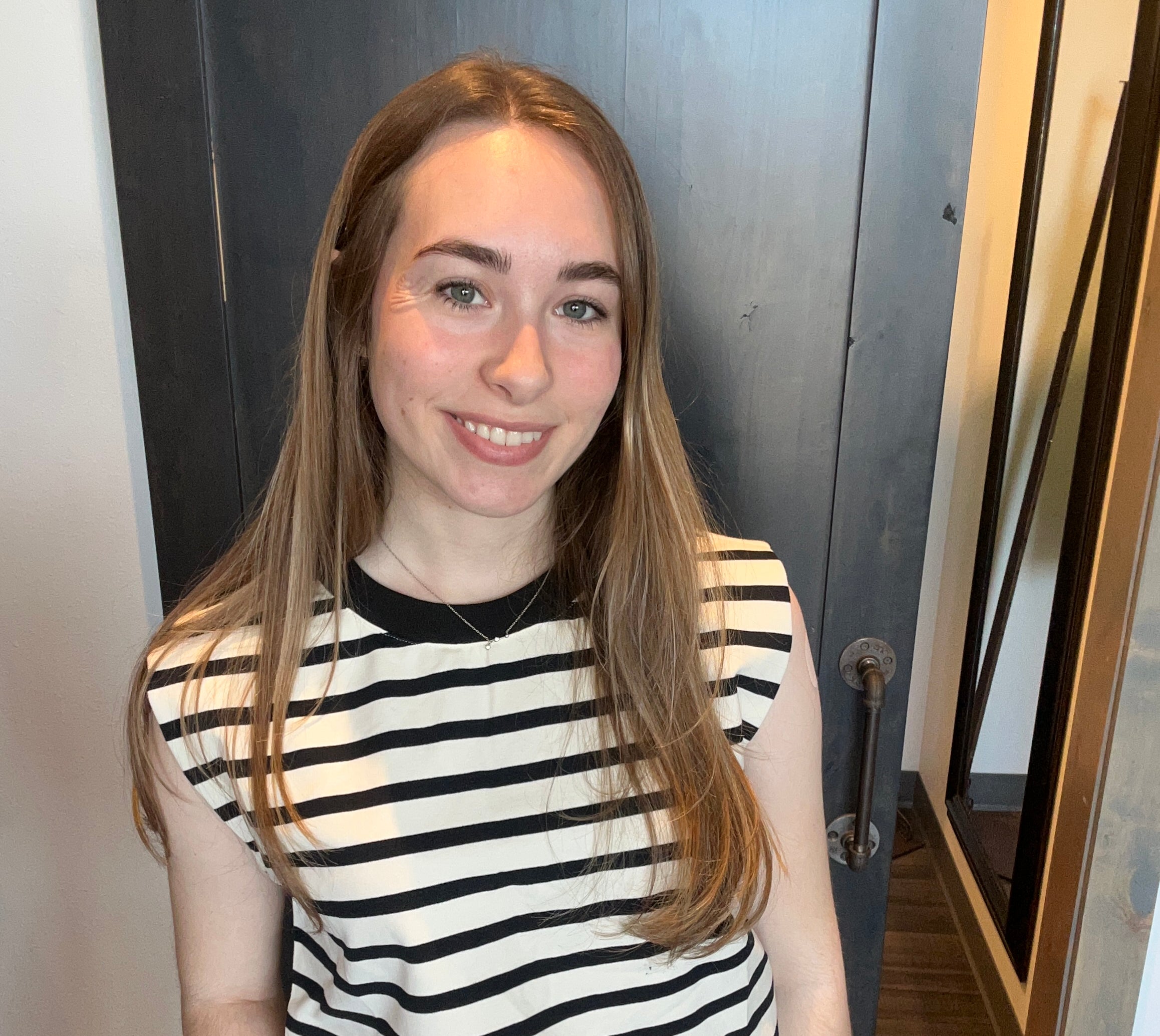 Andrea Black/White Knit Top-Short Sleeves-Staccato-The Funky Zebra Ames, Women's Fashion Boutique in Ames, Iowa