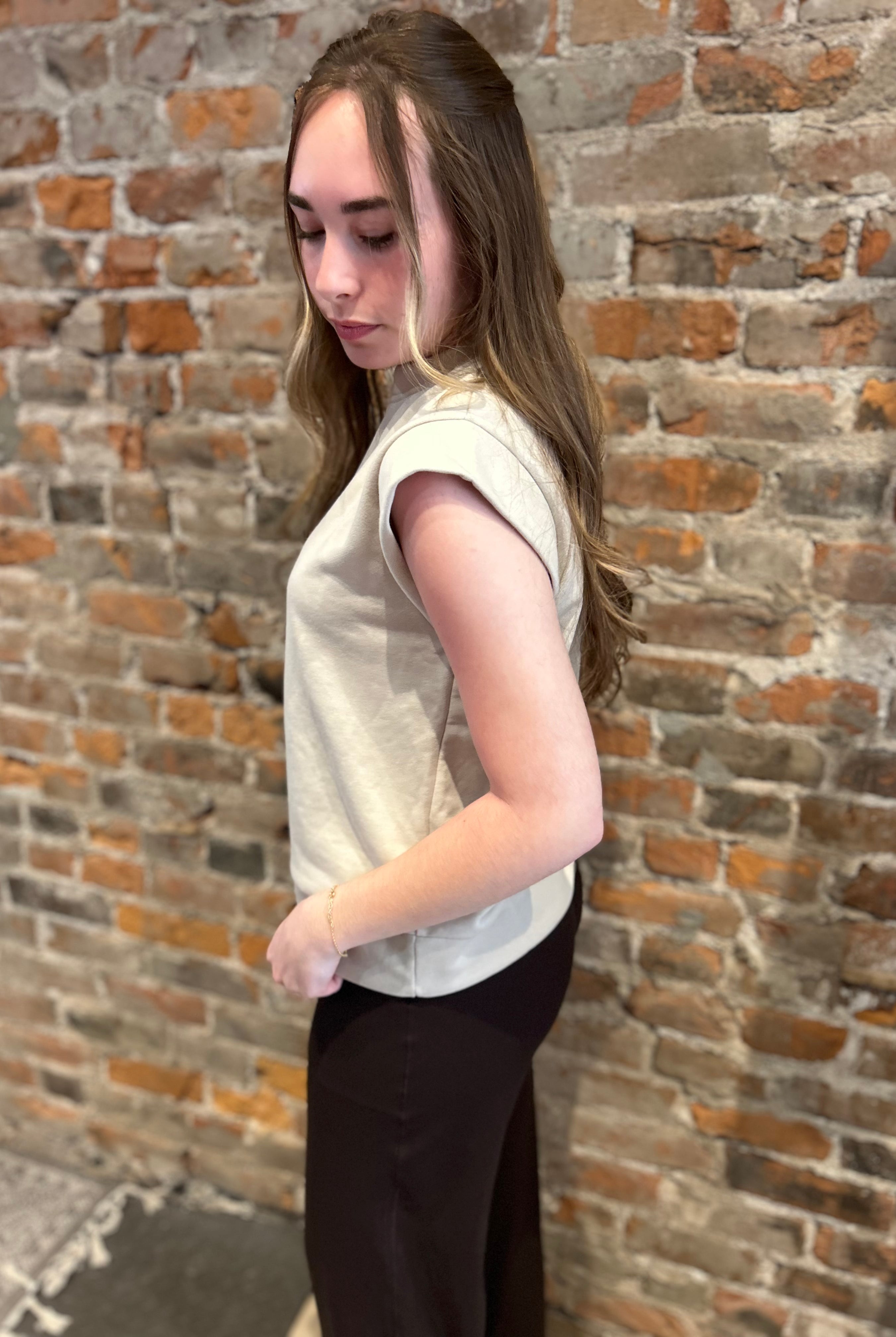 Anne Cap Sleeve Sweatshirt-apparel-Staccato-The Funky Zebra Ames, Women's Fashion Boutique in Ames, Iowa