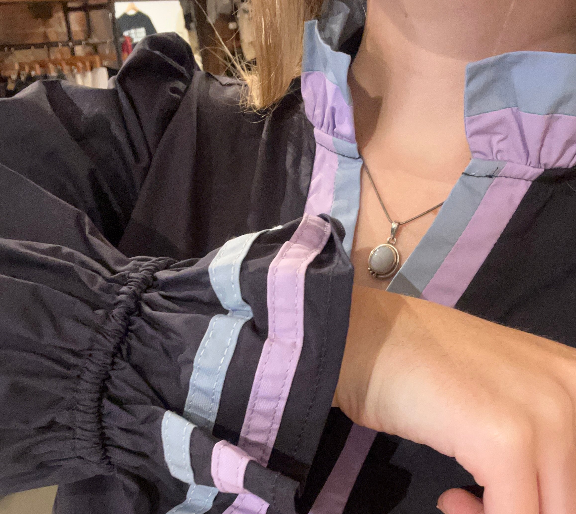 Theron Navy Color Contrast Top-Long Sleeves-Jodifl-The Funky Zebra Ames, Women's Fashion Boutique in Ames, Iowa