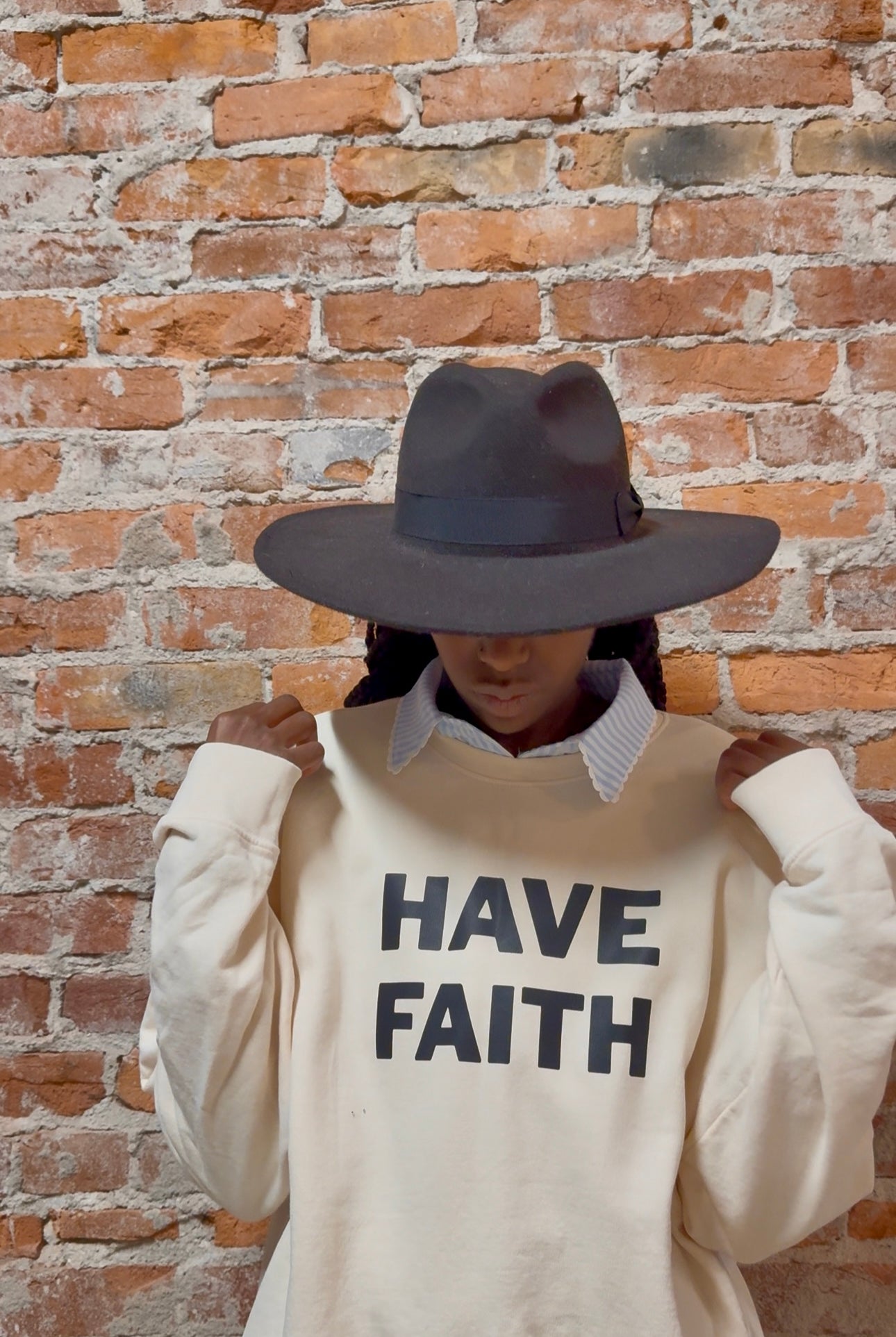 Faith Worn Boldly Sweatshirt-The Funky Zebra Ames-The Funky Zebra Ames, Women's Fashion Boutique in Ames, Iowa