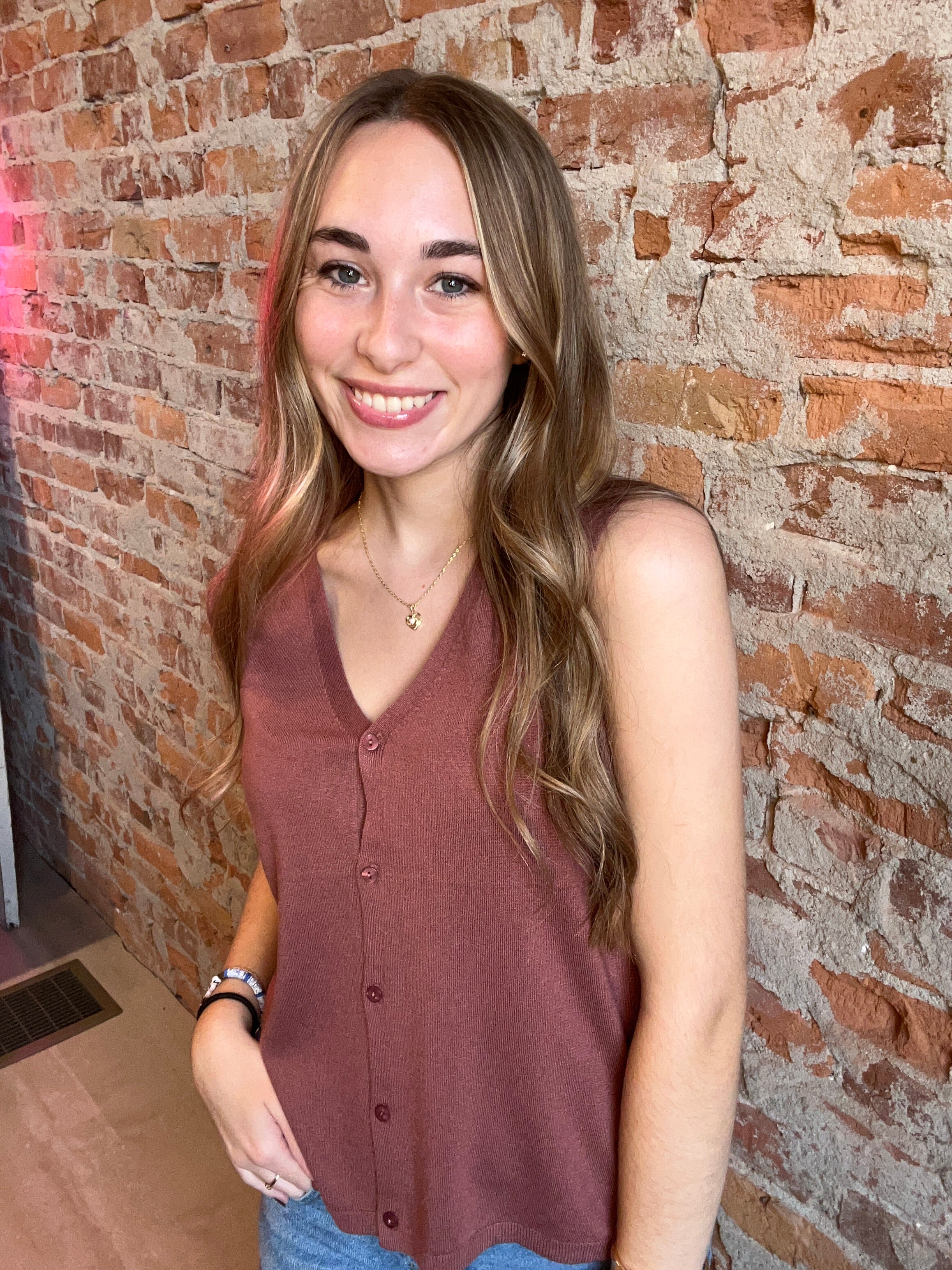 Roxy Sweater Vest-Vests-Be Cool-The Funky Zebra Ames, Women's Fashion Boutique in Ames, Iowa