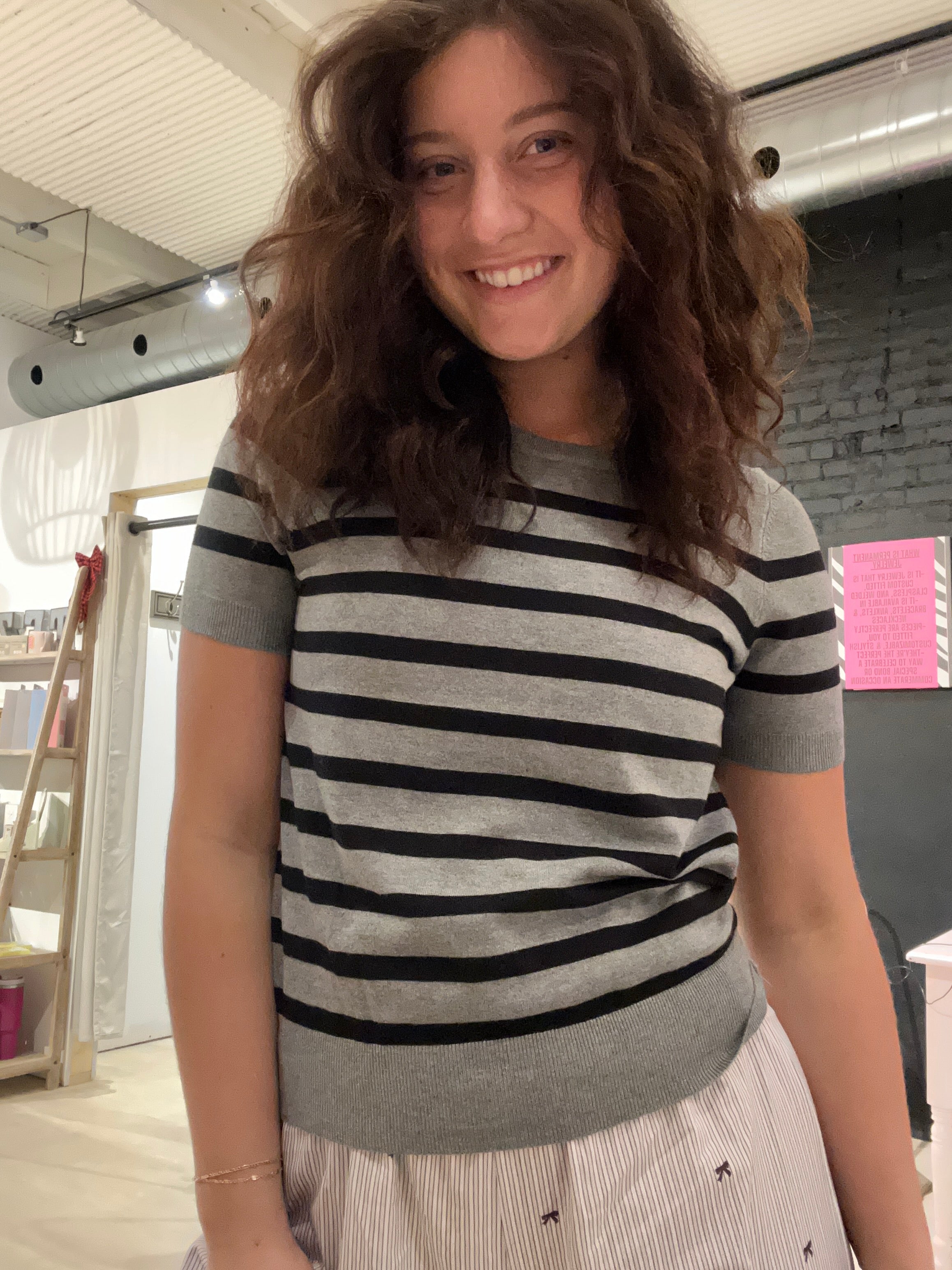 Stephanie Classic Striped Sweater-apparel-Be Cool-The Funky Zebra Ames, Women's Fashion Boutique in Ames, Iowa