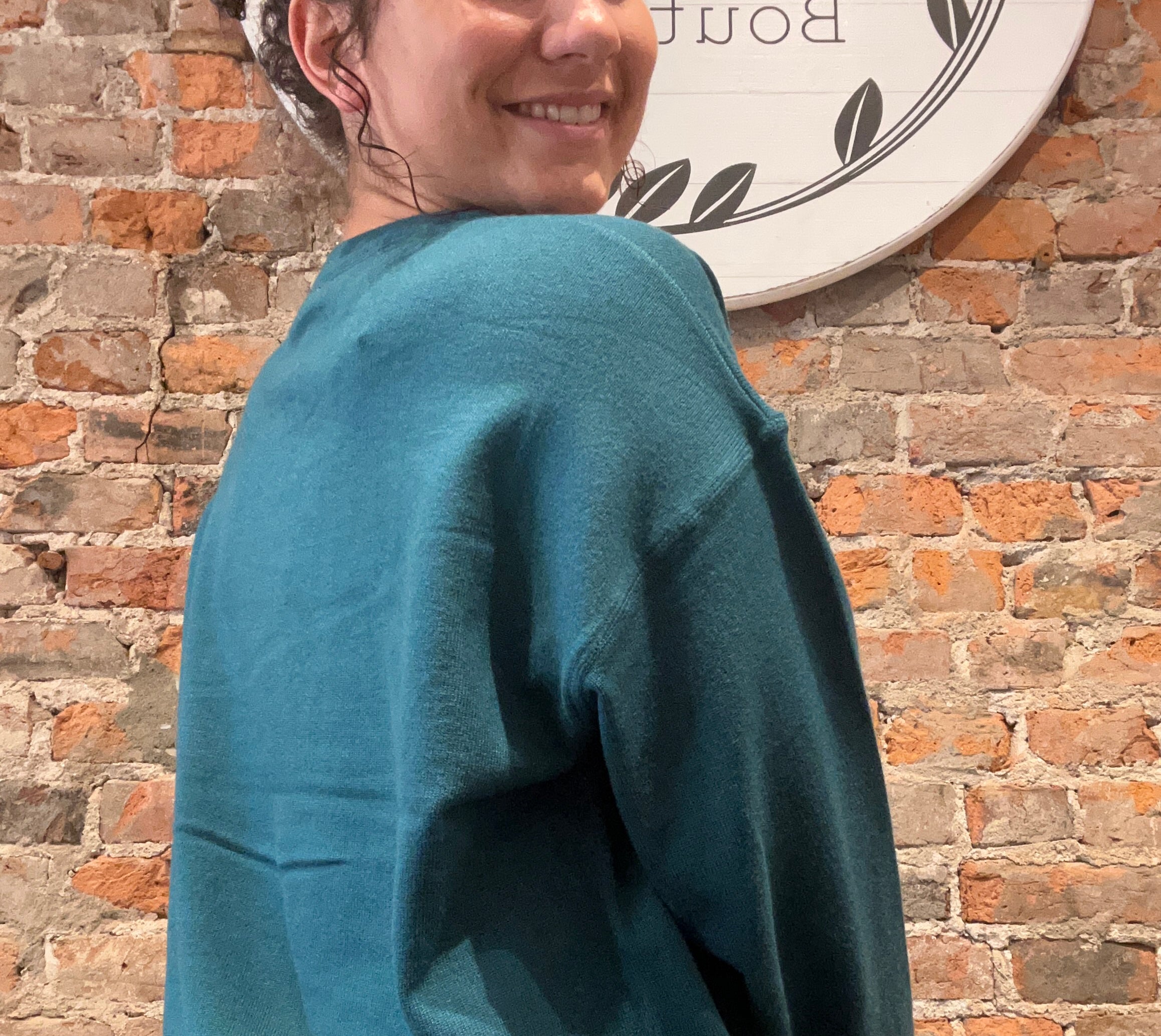 Shelby Crew Sweater-2 COLORS-Sweaters-Staccato-The Funky Zebra Ames, Women's Fashion Boutique in Ames, Iowa