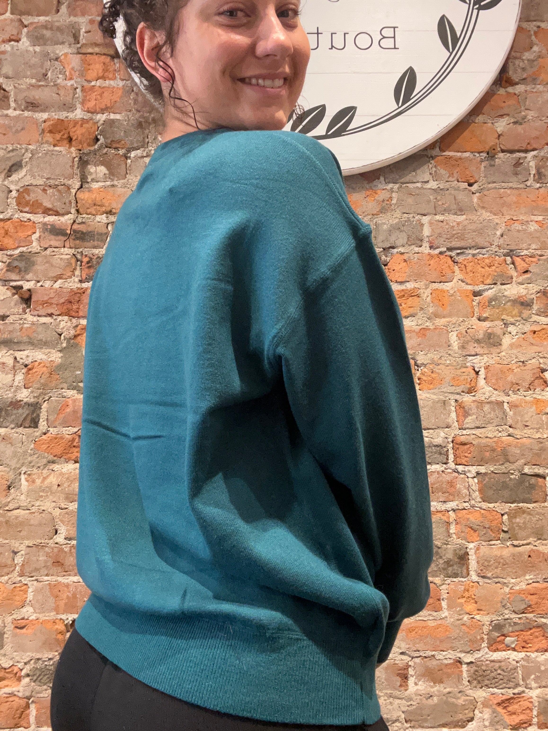 Shelby Crew Sweater-2 COLORS-Sweaters-Staccato-The Funky Zebra Ames, Women's Fashion Boutique in Ames, Iowa