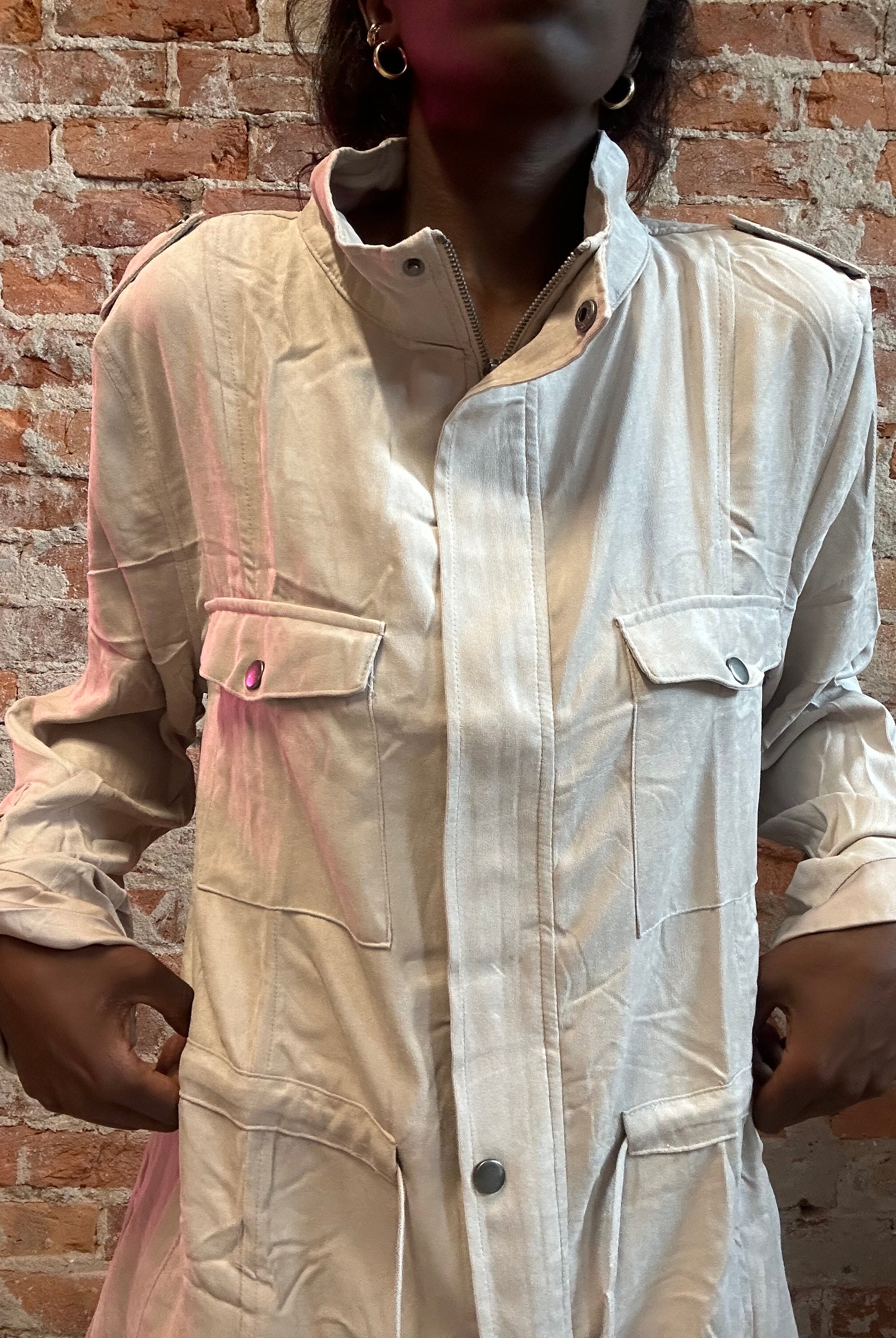 Ramona Utility Jacket-Jackets-Be Cool-The Funky Zebra Ames, Women's Fashion Boutique in Ames, Iowa