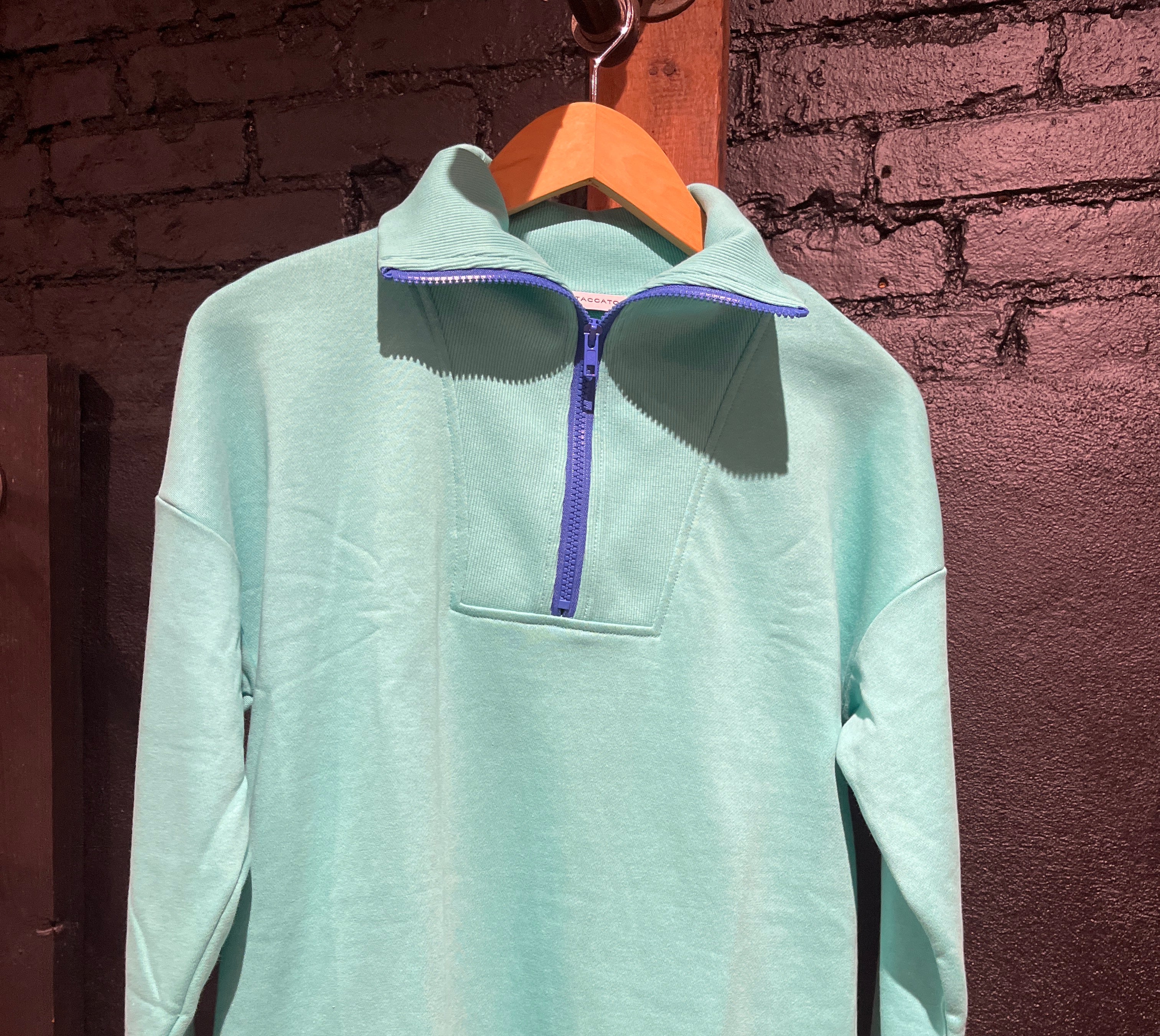 Jade Contrast Pullover Top-Long Sleeves-Staccato-The Funky Zebra Ames, Women's Fashion Boutique in Ames, Iowa