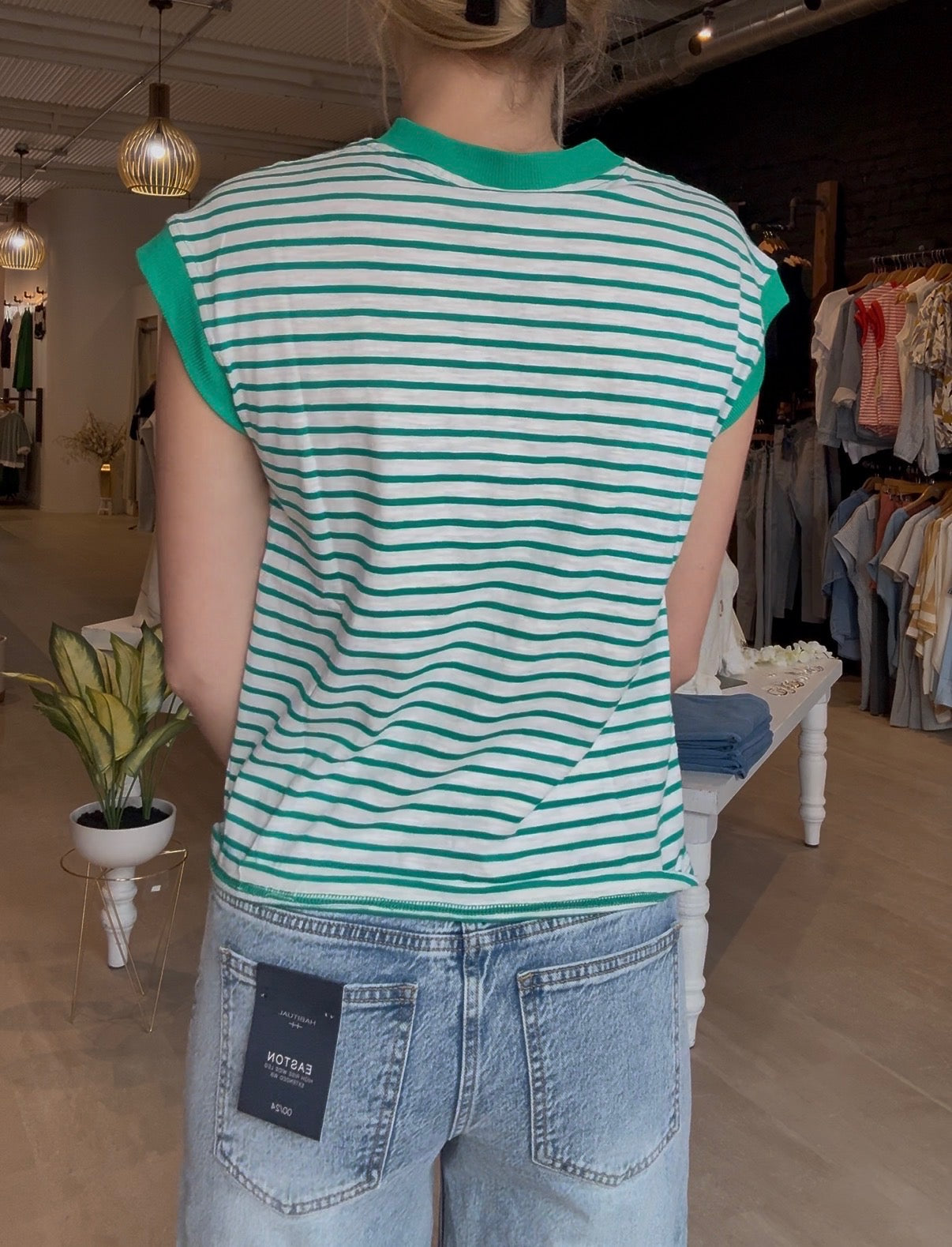 Addyson Striped Cap Sleeve Top-top-La Miel-The Funky Zebra Ames, Women's Fashion Boutique in Ames, Iowa