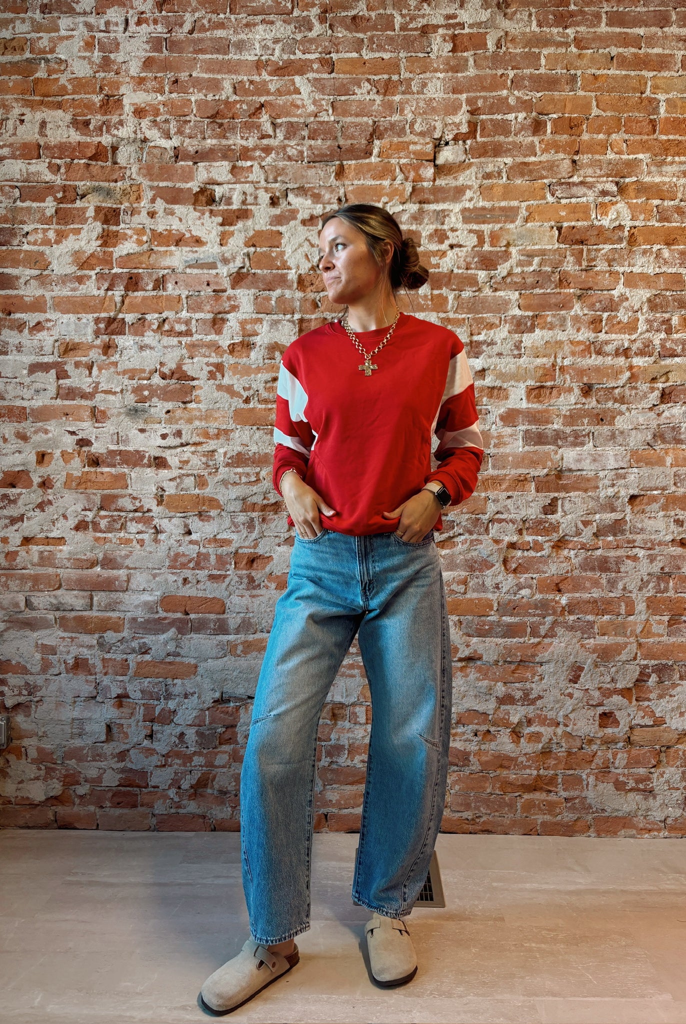 Carley Colorblock Top-apparel-Staccato-The Funky Zebra Ames, Women's Fashion Boutique in Ames, Iowa