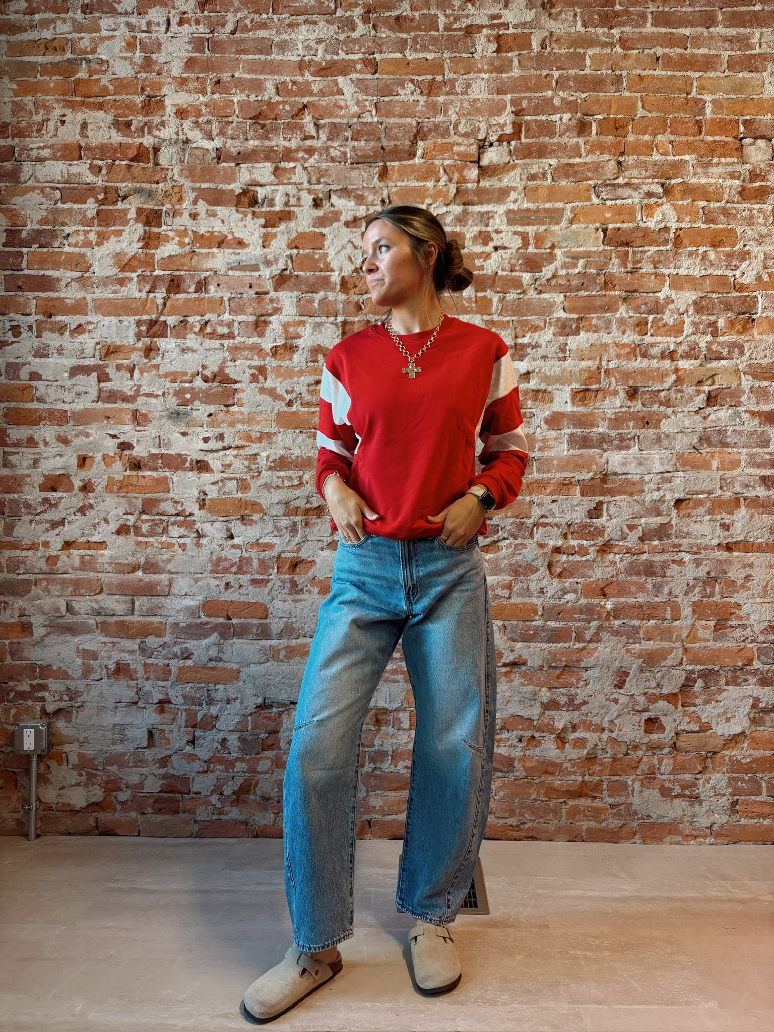 Carley Colorblock Top-apparel-Staccato-The Funky Zebra Ames, Women's Fashion Boutique in Ames, Iowa