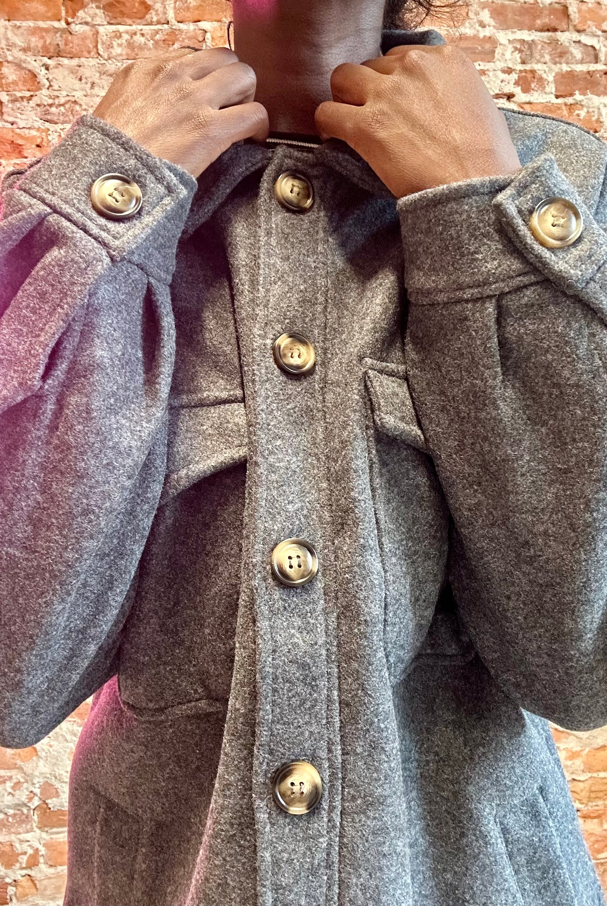 Melody Charcoal Shacket-Shackets-Be Cool-The Funky Zebra Ames, Women's Fashion Boutique in Ames, Iowa