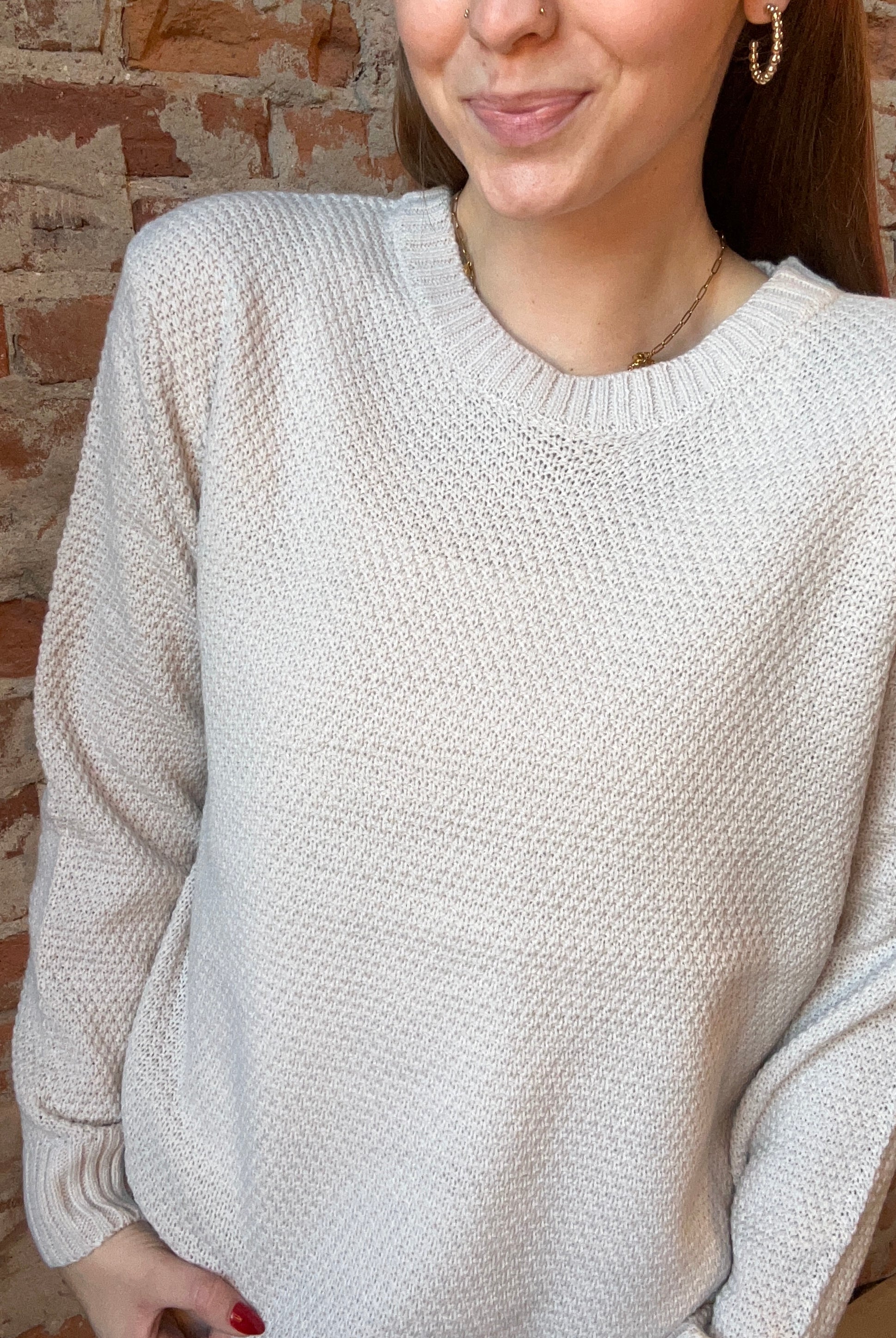 Bella Round Neck Sweaters-Sweaters-Zenana-The Funky Zebra Ames, Women's Fashion Boutique in Ames, Iowa