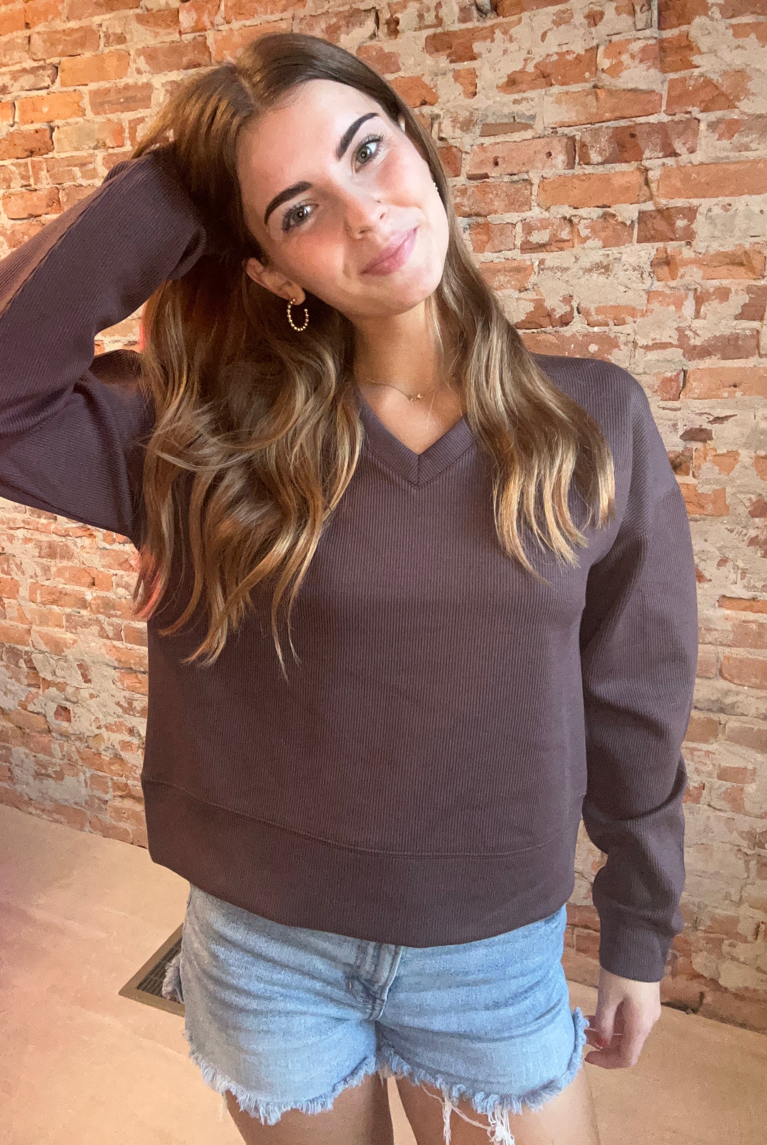 Martina V-Neck Pullover-apparel-Thread and Supply-The Funky Zebra Ames, Women's Fashion Boutique in Ames, Iowa