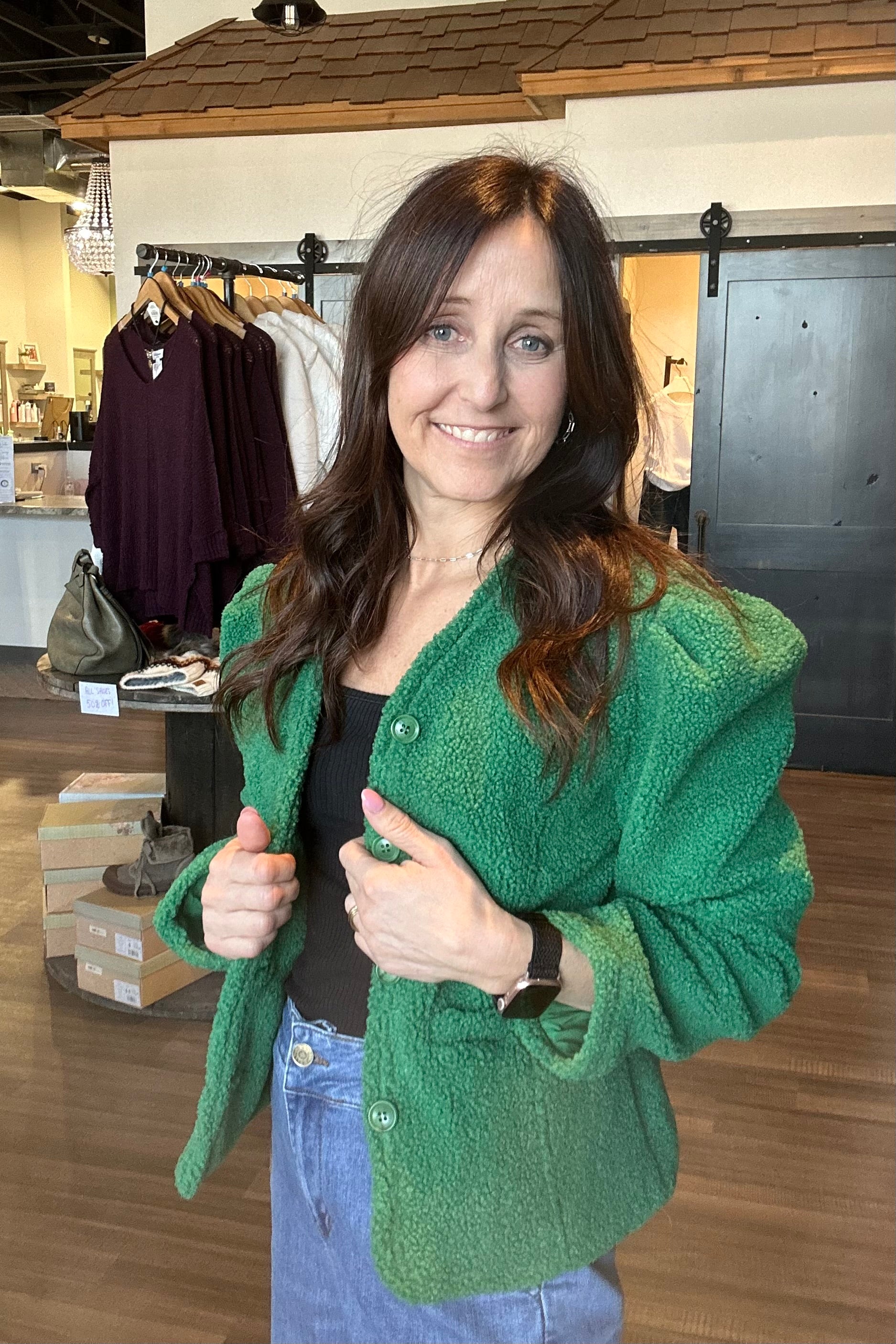 Gretchen Puff Sleeve Jacket-The Funky Zebra Ames-The Funky Zebra Ames, Women's Fashion Boutique in Ames, Iowa