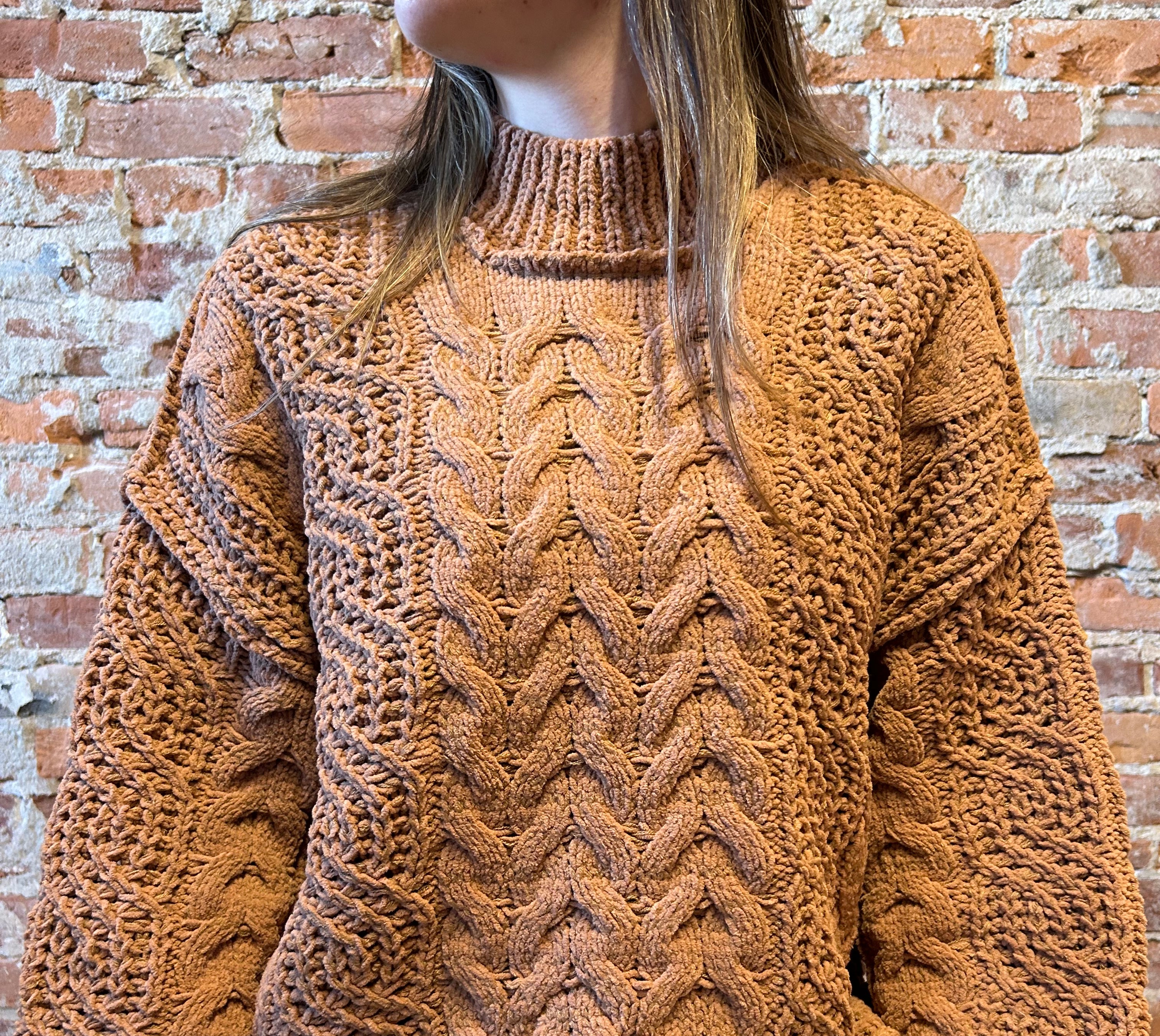 Tasha Cable Knit Sweater-The Funky Zebra Ames-The Funky Zebra Ames, Women's Fashion Boutique in Ames, Iowa