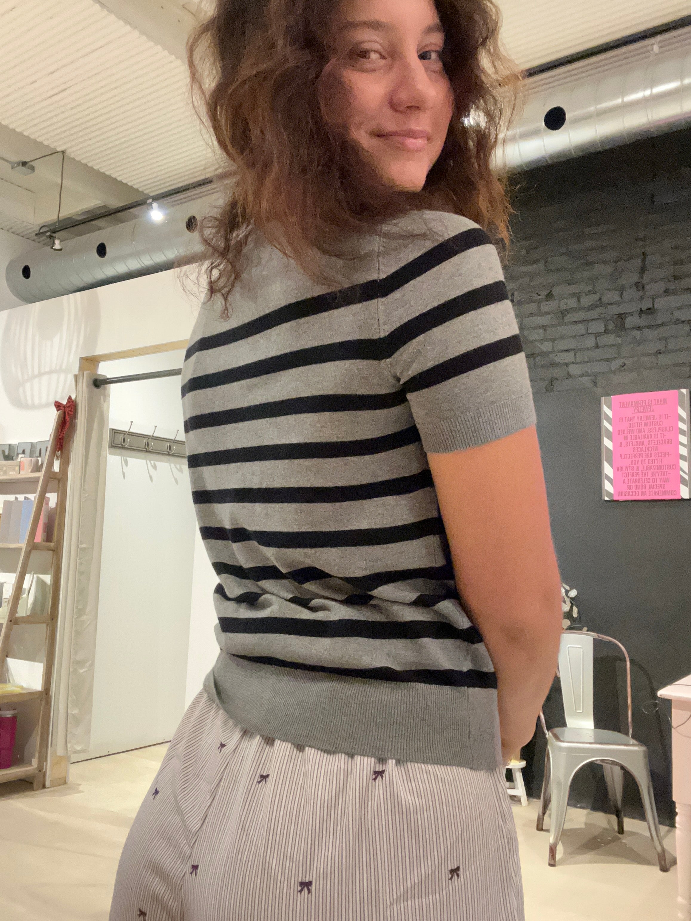 Stephanie Classic Striped Sweater-apparel-Be Cool-The Funky Zebra Ames, Women's Fashion Boutique in Ames, Iowa