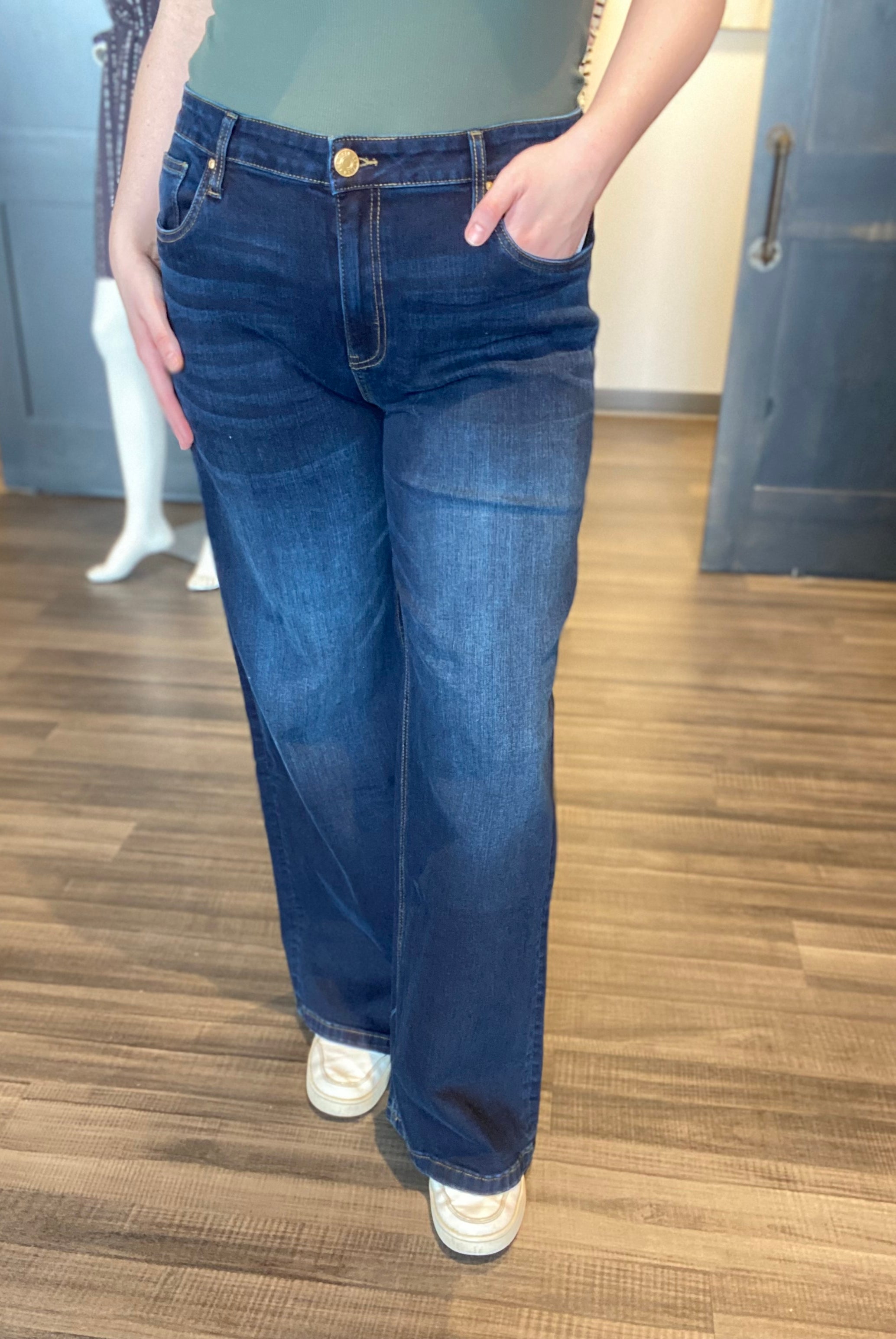 Lilly Wide Leg Jean-Jeans-The Funky Zebra Ames-The Funky Zebra Ames, Women's Fashion Boutique in Ames, Iowa