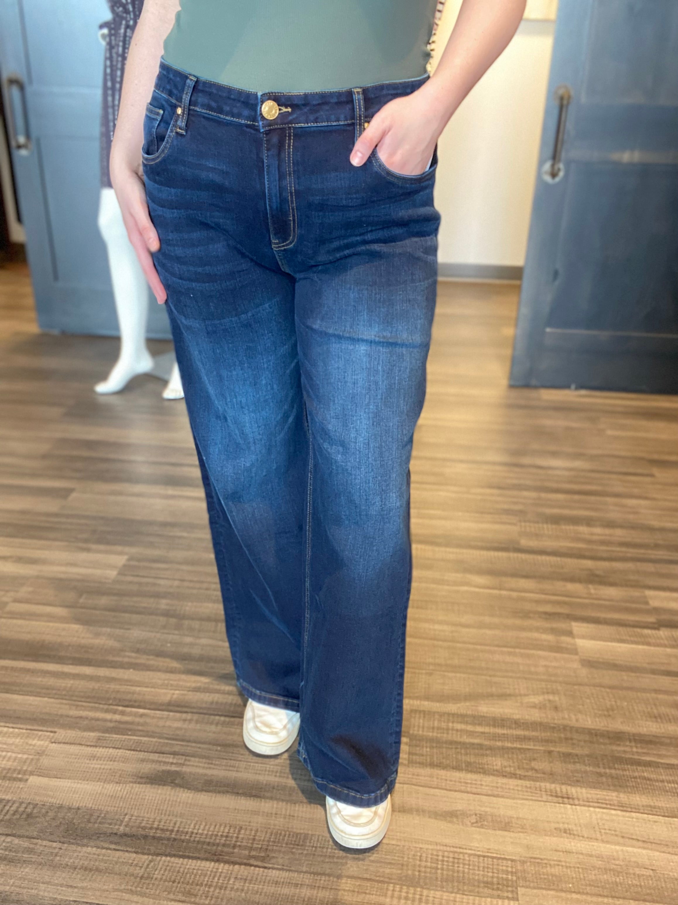 Lilly Wide Leg Jean-Jeans-The Funky Zebra Ames-The Funky Zebra Ames, Women's Fashion Boutique in Ames, Iowa