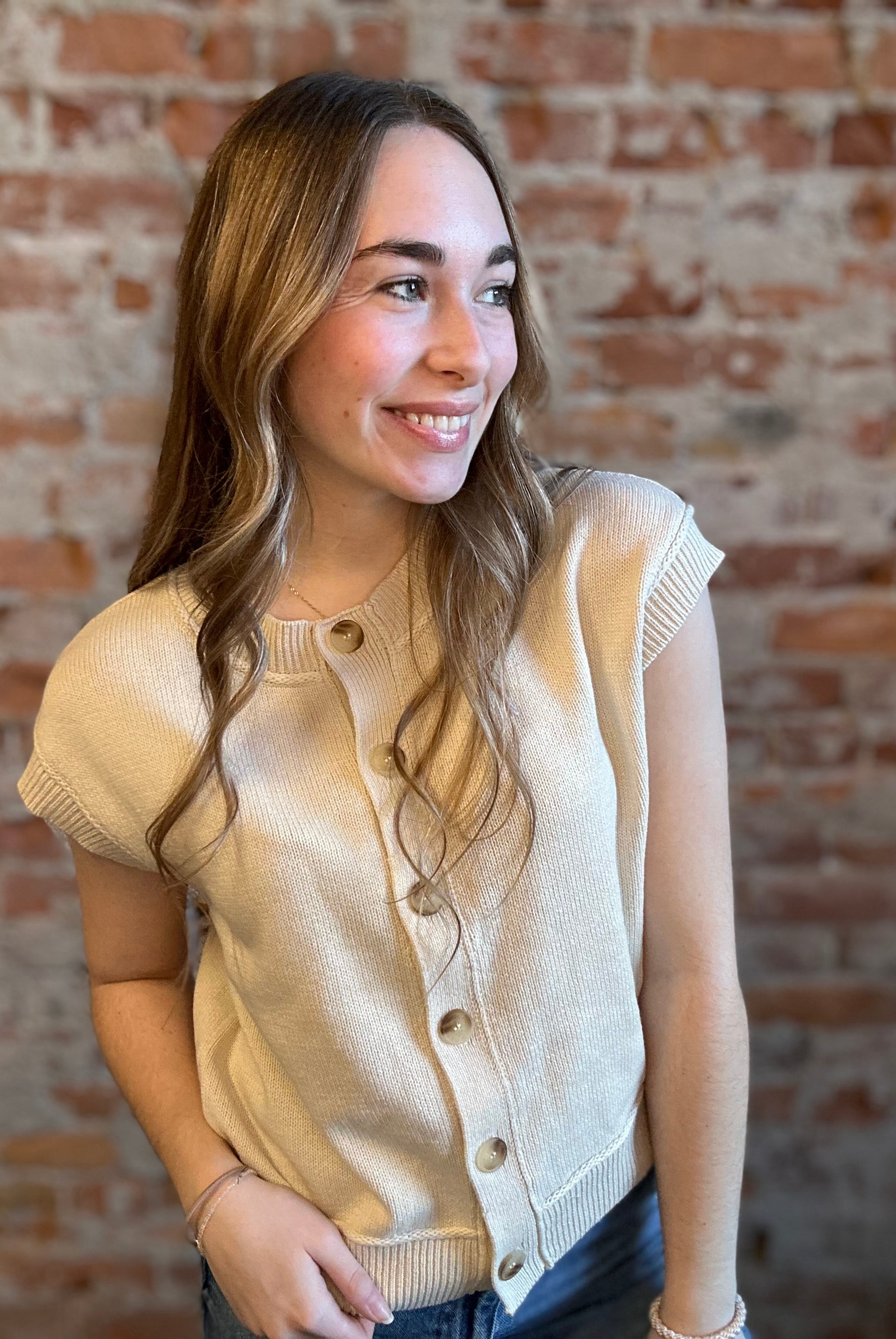 Bryant Cream Sweater Cardi-Sweaters-Blu Pepper-The Funky Zebra Ames, Women's Fashion Boutique in Ames, Iowa