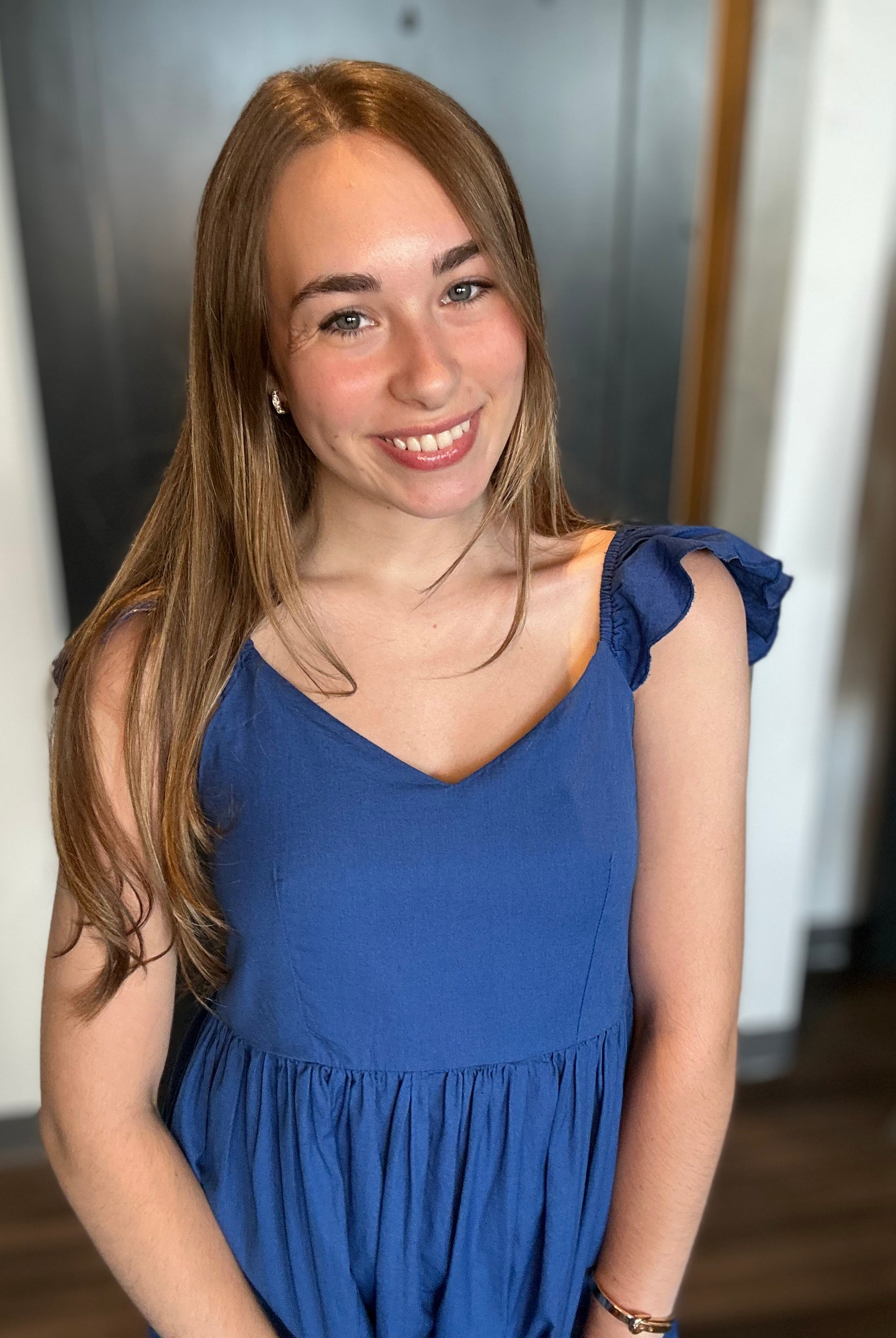 Sierra Blue Dress-Molly Bracken-The Funky Zebra Ames, Women's Fashion Boutique in Ames, Iowa