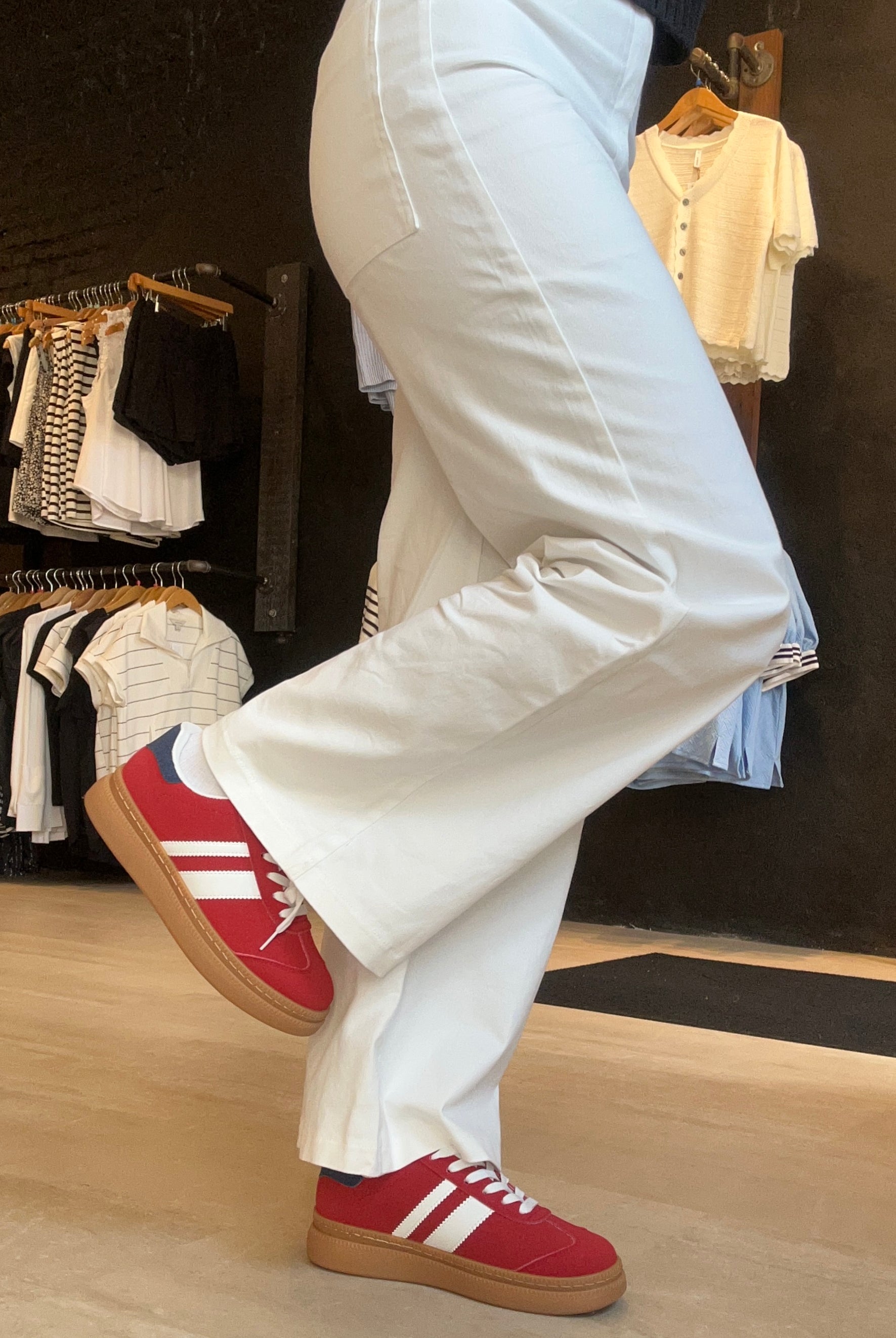 Tricia Red Sneaker-Shoes-Air Rider-The Funky Zebra Ames, Women's Fashion Boutique in Ames, Iowa