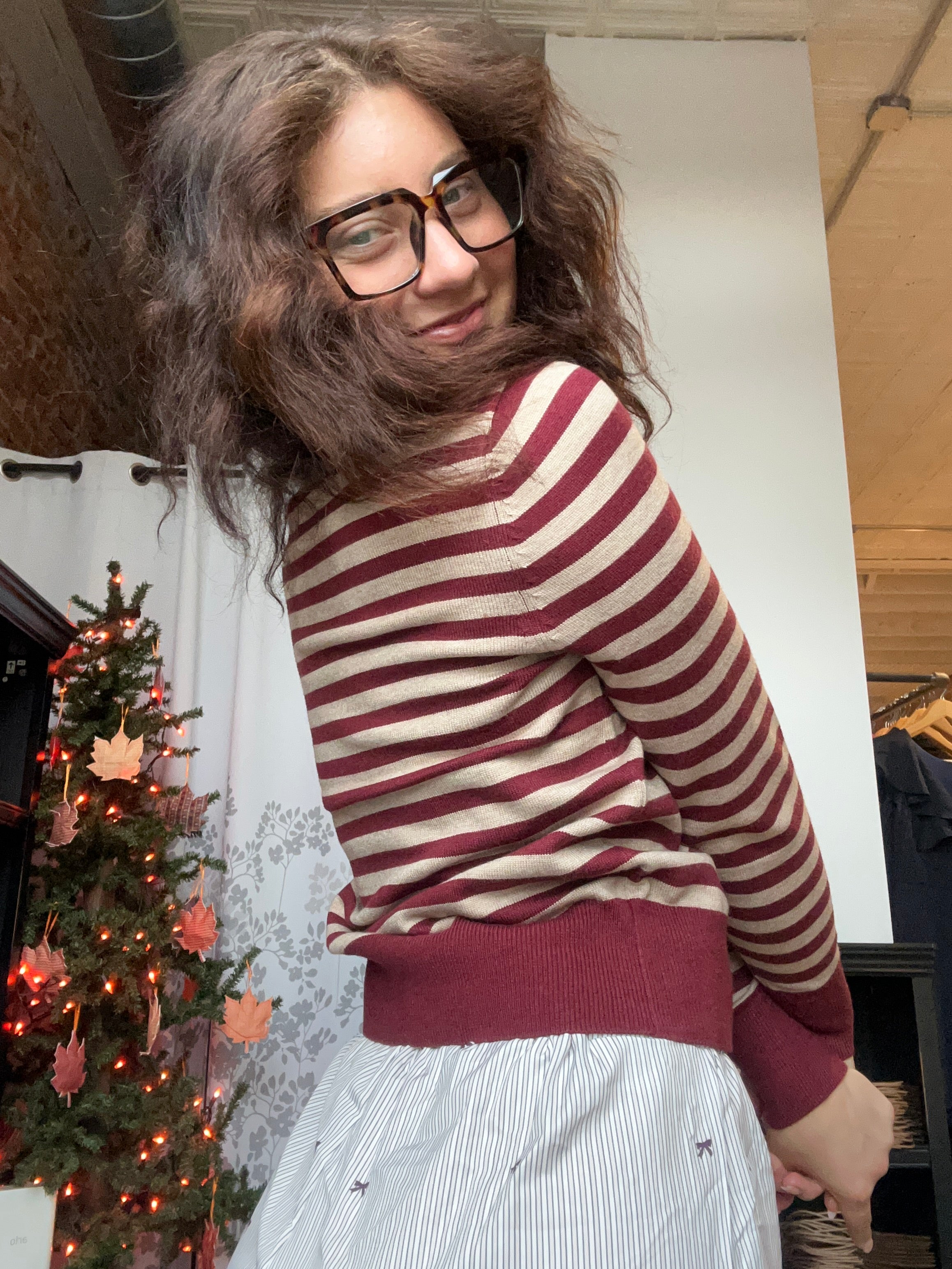 Clara Striped Sweater-apparel-Be Cool-The Funky Zebra Ames, Women's Fashion Boutique in Ames, Iowa