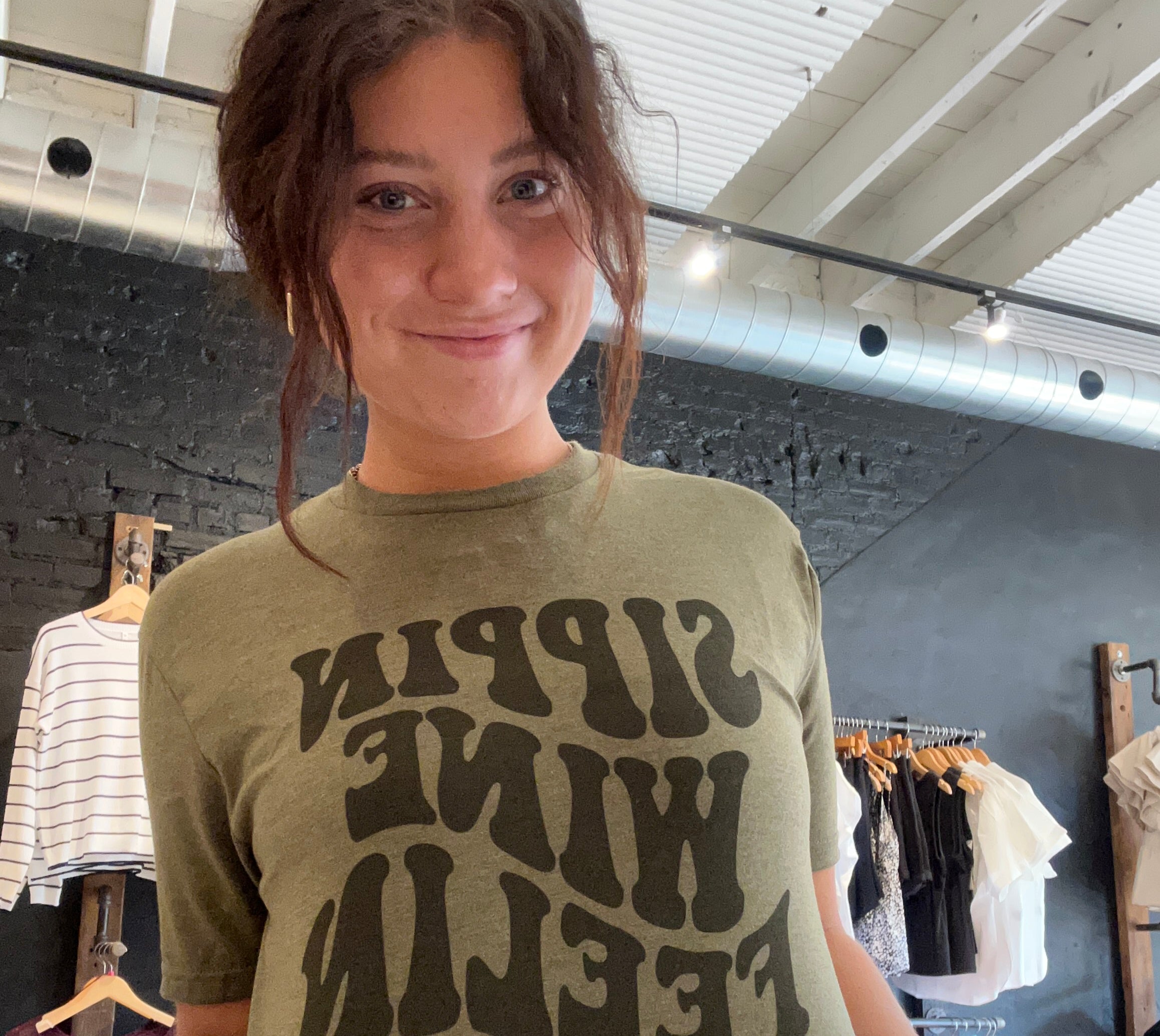 Sippin' Wine Tee-Graphic Tee's-Trendznmore-The Funky Zebra Ames, Women's Fashion Boutique in Ames, Iowa