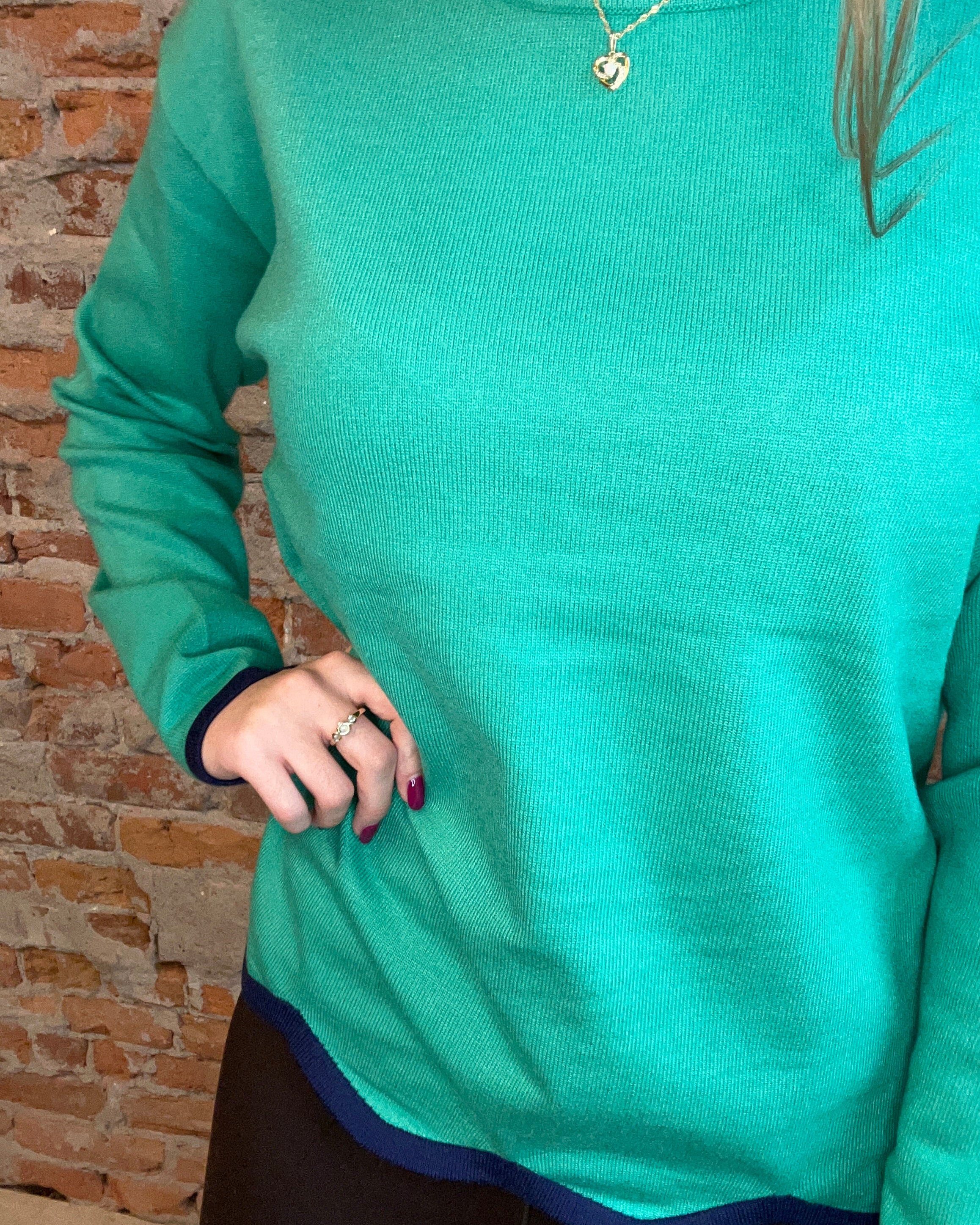 Briana Scalloped Sweater-apparel-Staccato-The Funky Zebra Ames, Women's Fashion Boutique in Ames, Iowa