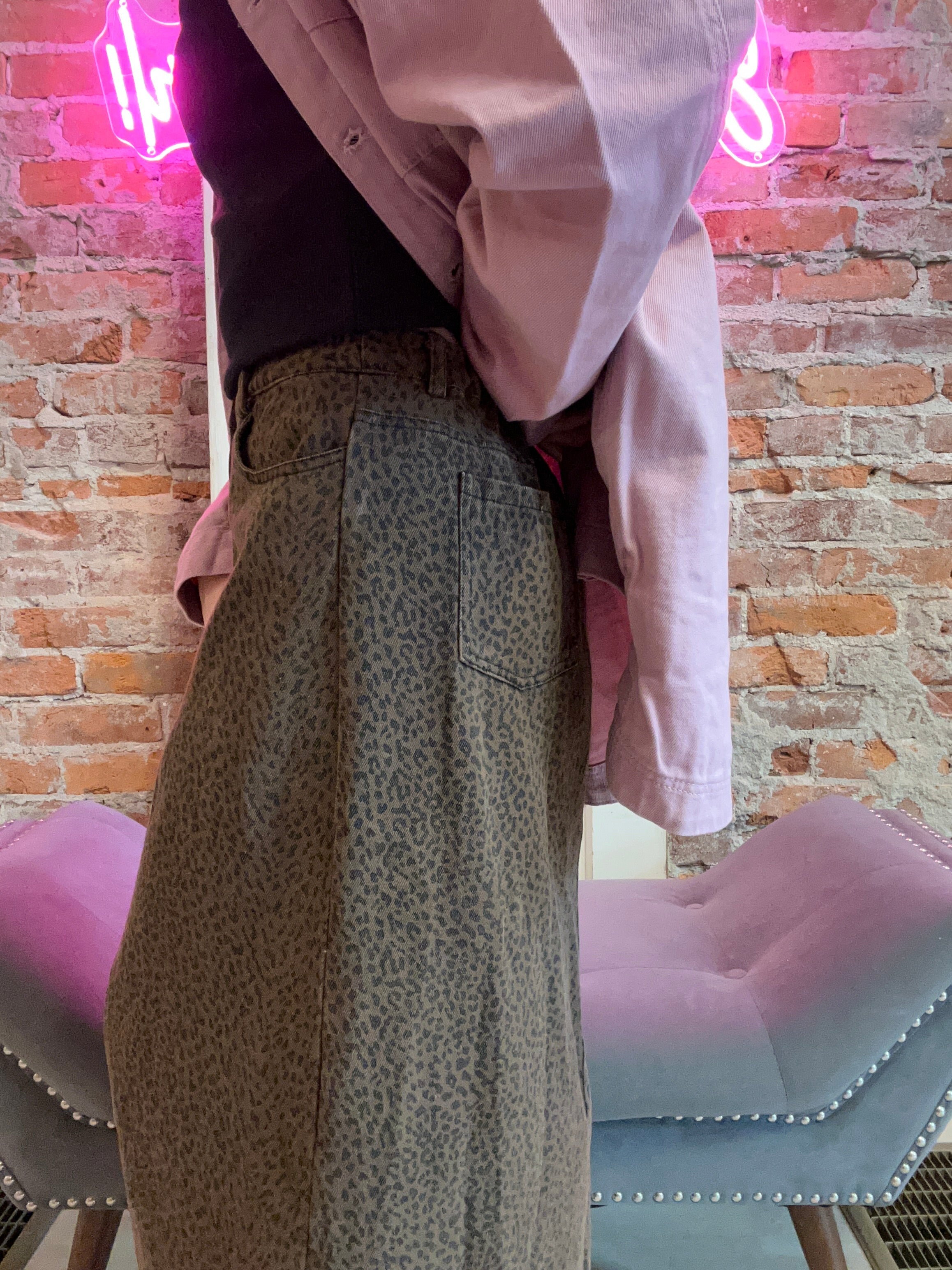 Leopard Print Skirt-Sunday Edition-The Funky Zebra Ames, Women's Fashion Boutique in Ames, Iowa