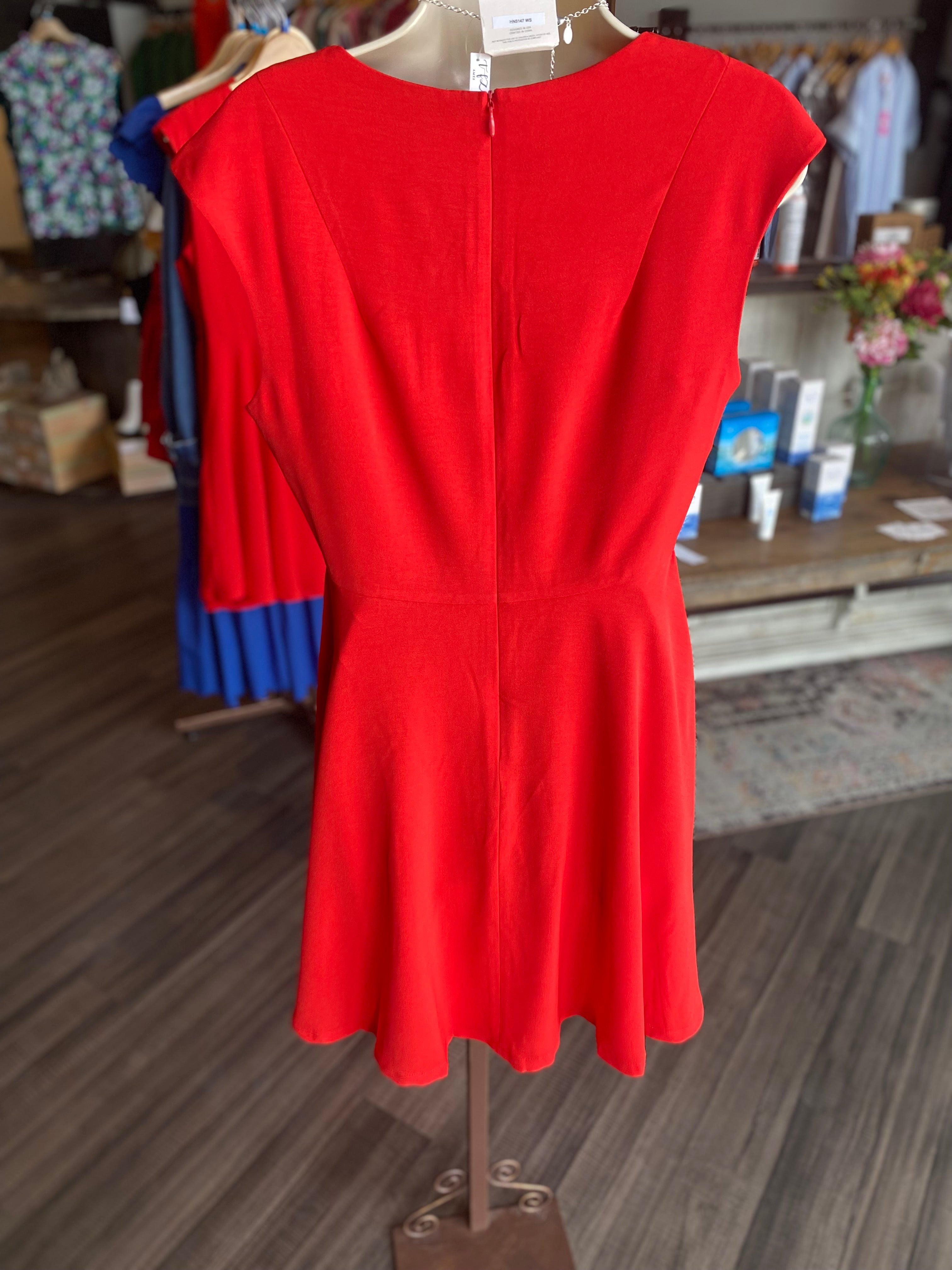 Diana Red Dress-The Funky Zebra Ames-The Funky Zebra Ames, Women's Fashion Boutique in Ames, Iowa