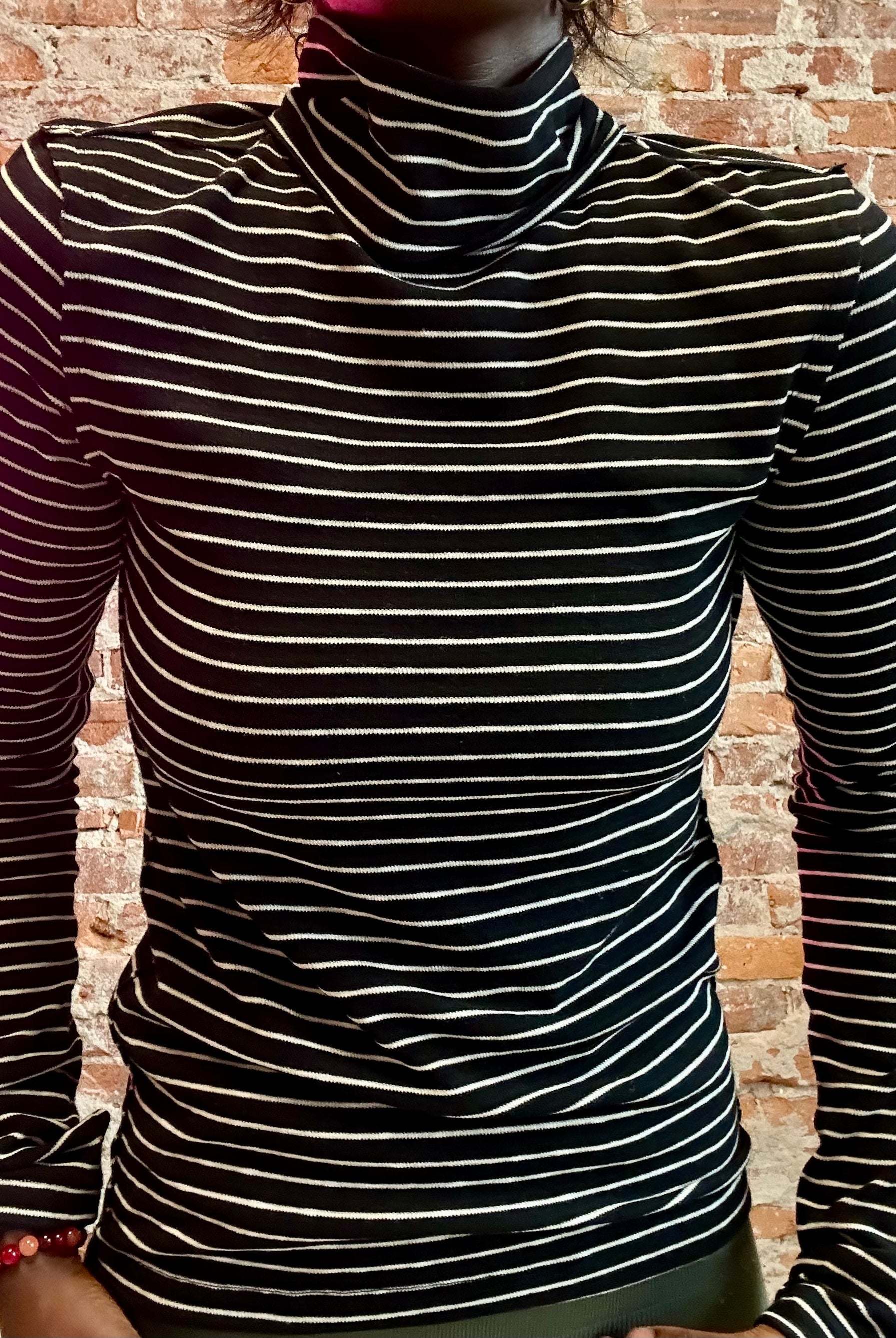 Maria Long Sleeve Turtleneck-Sweaters-Hem & Thread-The Funky Zebra Ames, Women's Fashion Boutique in Ames, Iowa