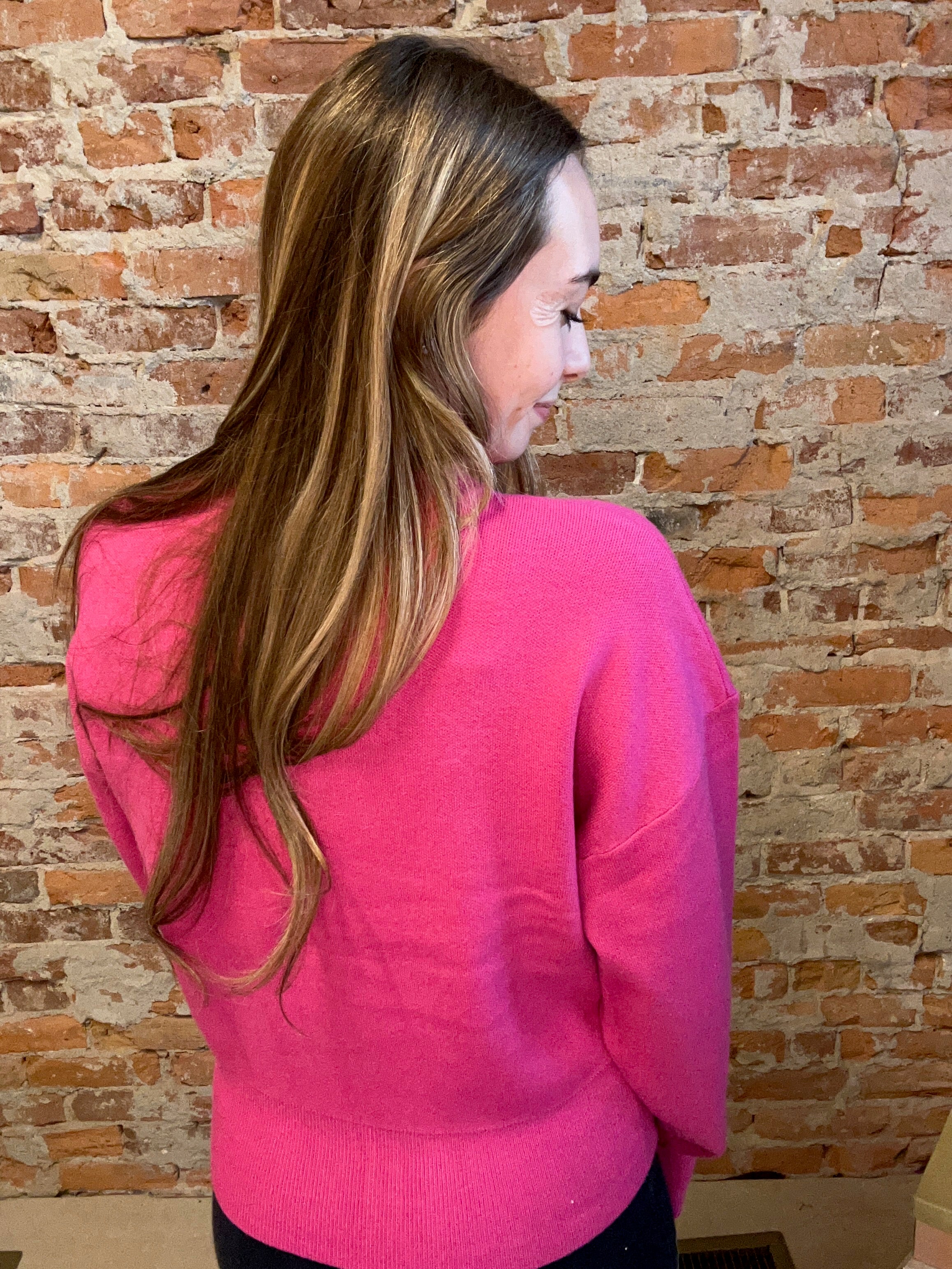 Sylvie Magenta Cardigan-Cardigans-fate-The Funky Zebra Ames, Women's Fashion Boutique in Ames, Iowa