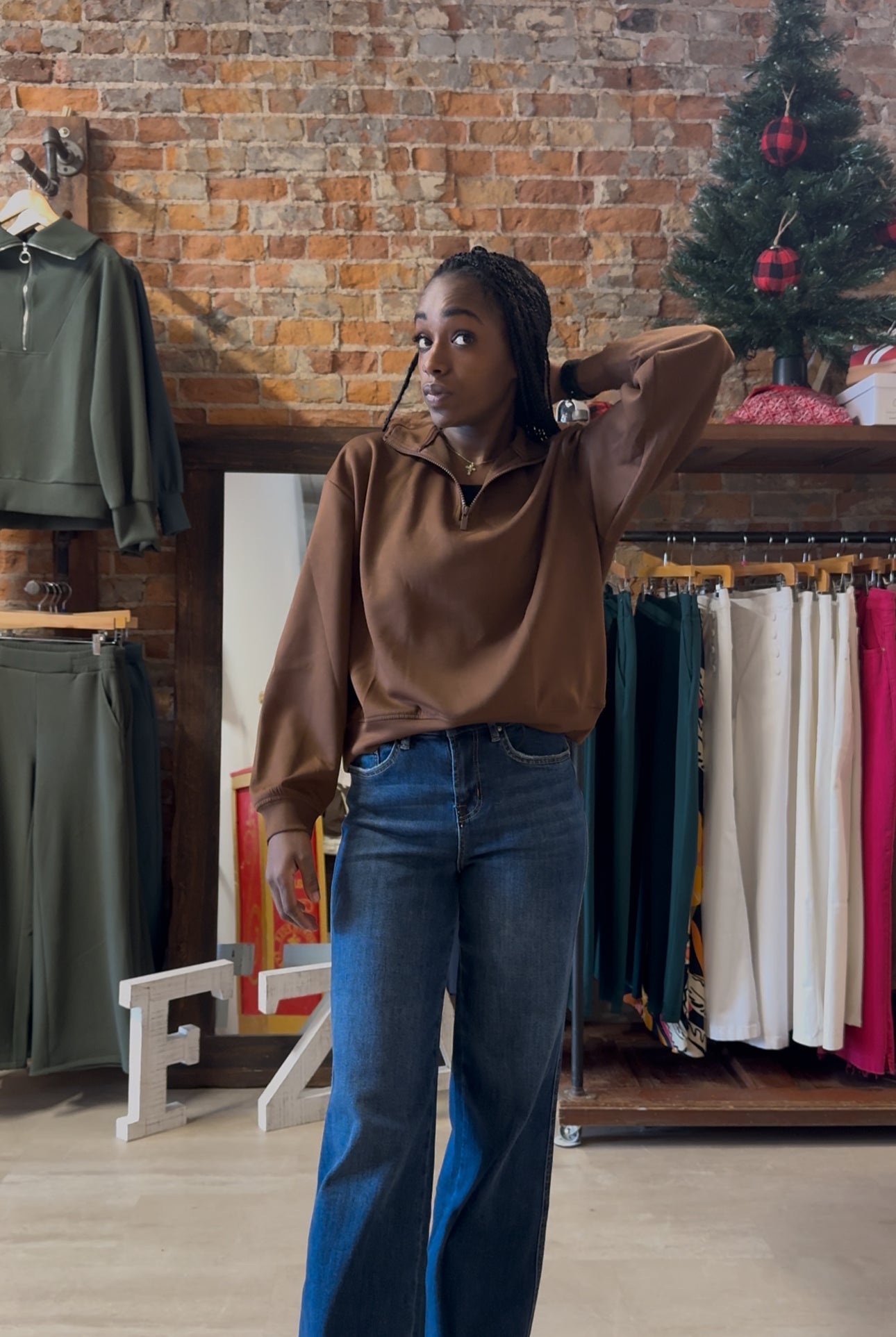 DOORBUSTER Scuba Sweatshirs-Sweatshirt-Zenana-The Funky Zebra Ames, Women's Fashion Boutique in Ames, Iowa