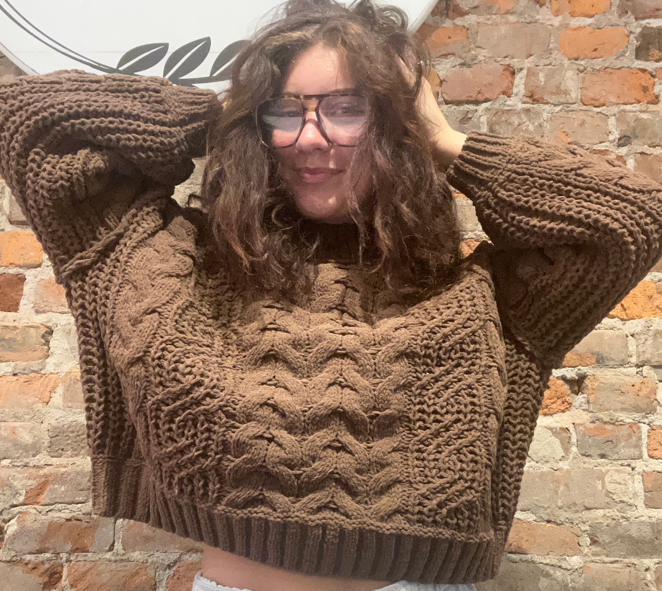 Sunni Cable Knit Sweater-Sweaters-The Funky Zebra Ames-The Funky Zebra Ames, Women's Fashion Boutique in Ames, Iowa