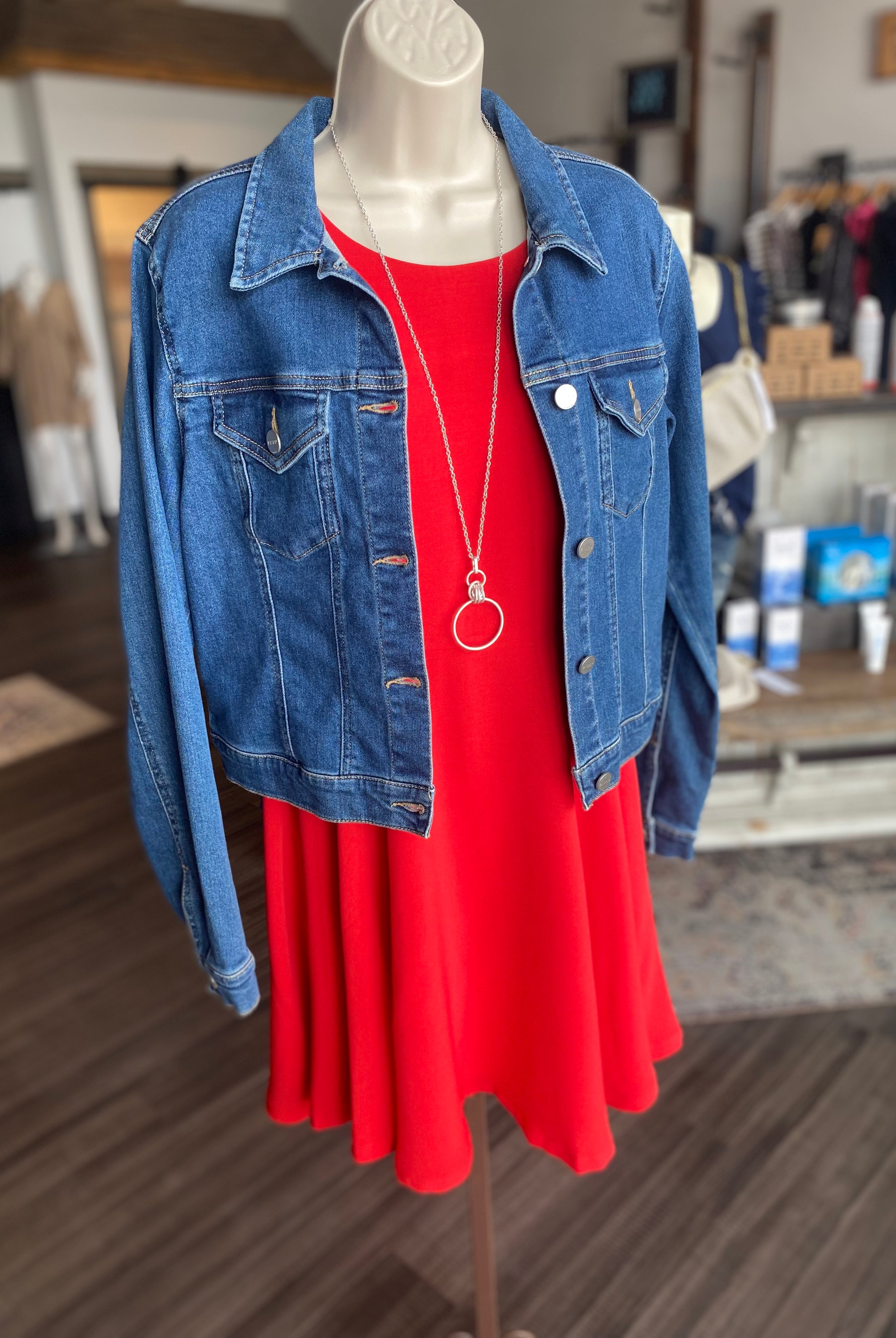 Diana Red Dress-The Funky Zebra Ames-The Funky Zebra Ames, Women's Fashion Boutique in Ames, Iowa