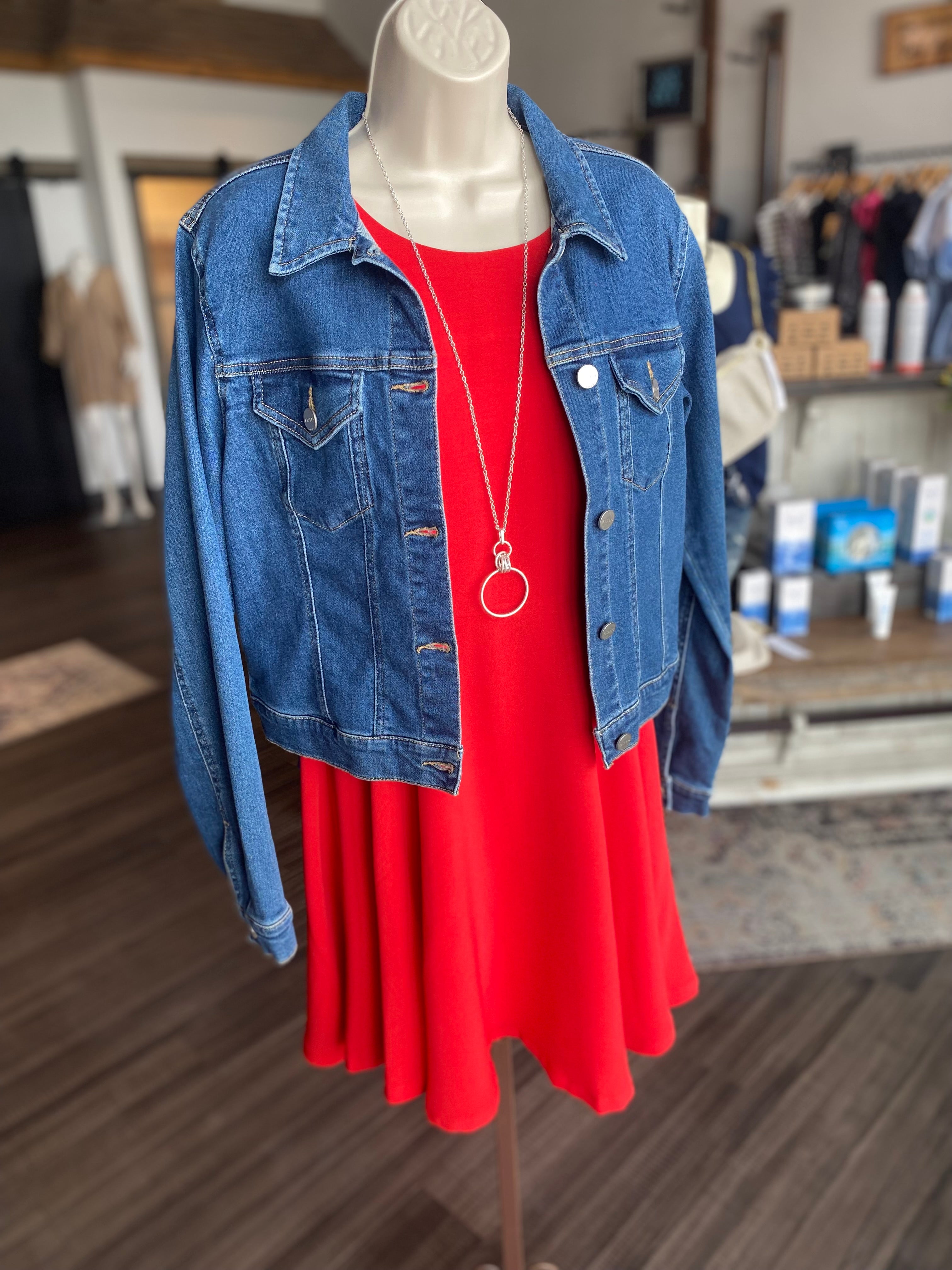 Diana Red Dress-The Funky Zebra Ames-The Funky Zebra Ames, Women's Fashion Boutique in Ames, Iowa