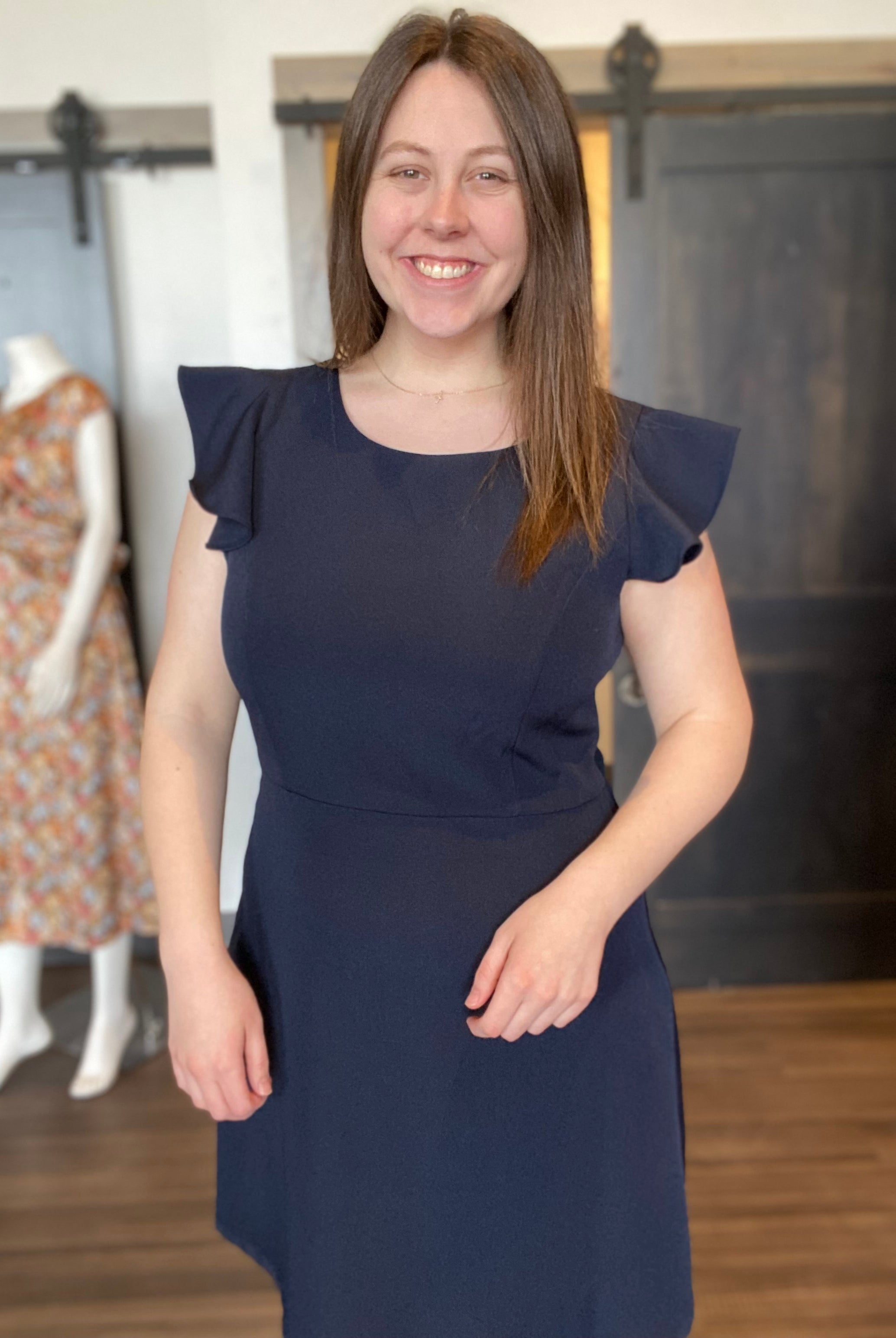 CL Gina Dress Navy-The Funky Zebra Ames-The Funky Zebra Ames, Women's Fashion Boutique in Ames, Iowa