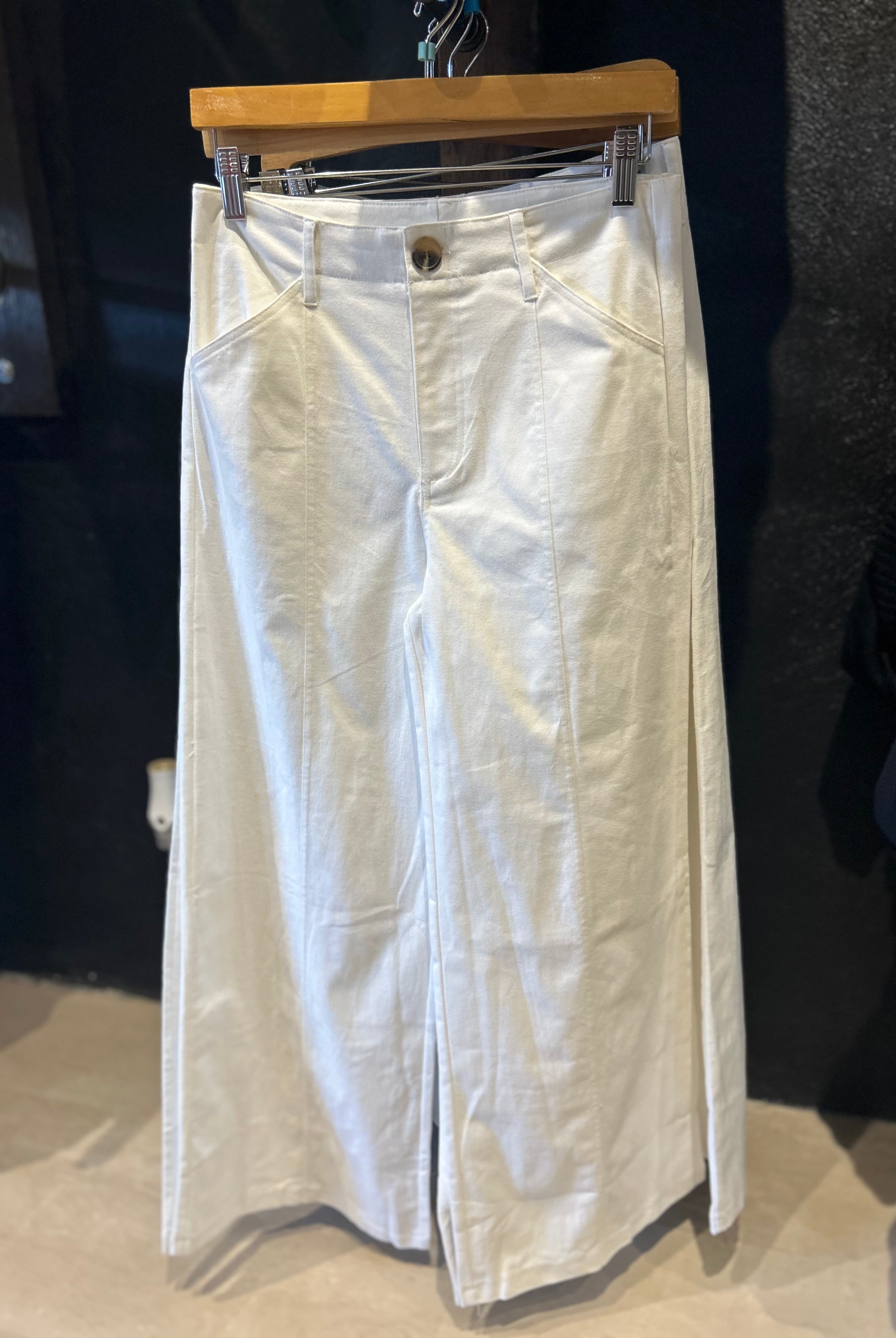 Cadence White Trouser-The Funky Zebra Ames-The Funky Zebra Ames, Women's Fashion Boutique in Ames, Iowa