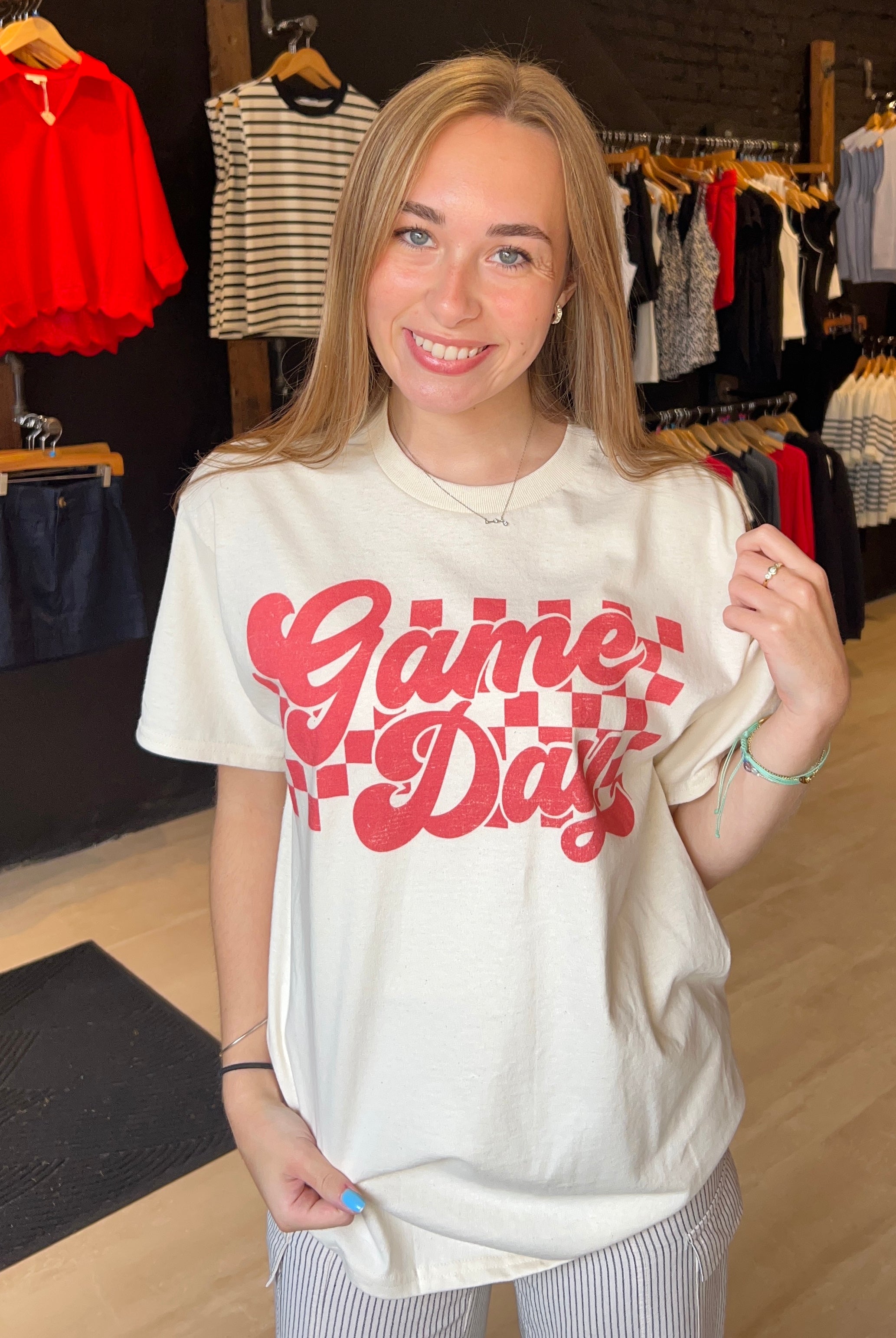 Game Day Oversized Tee-Graphic Tee's-Good Day Street-The Funky Zebra Ames, Women's Fashion Boutique in Ames, Iowa