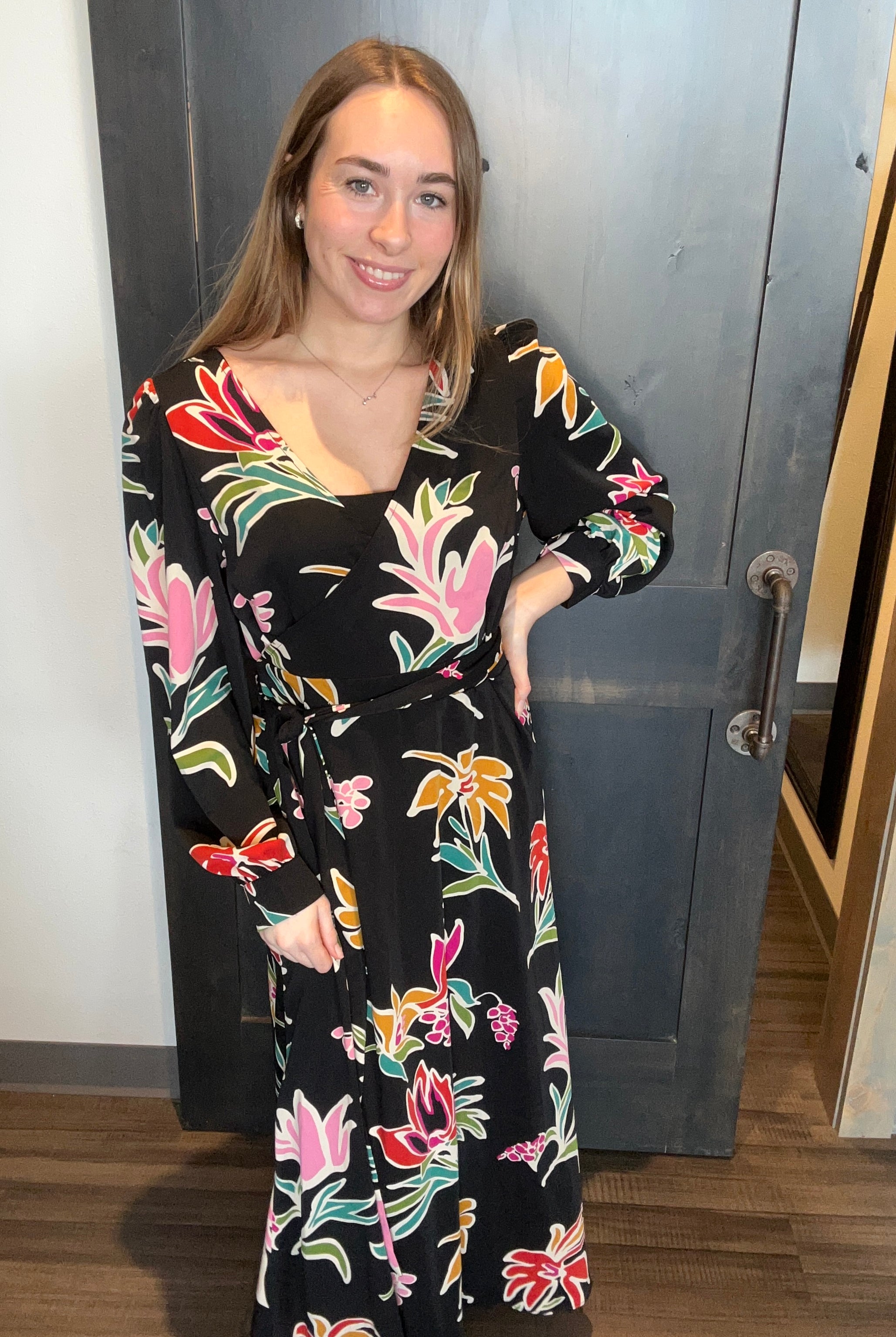 CL June Floral Dress-The Funky Zebra Ames-The Funky Zebra Ames, Women's Fashion Boutique in Ames, Iowa