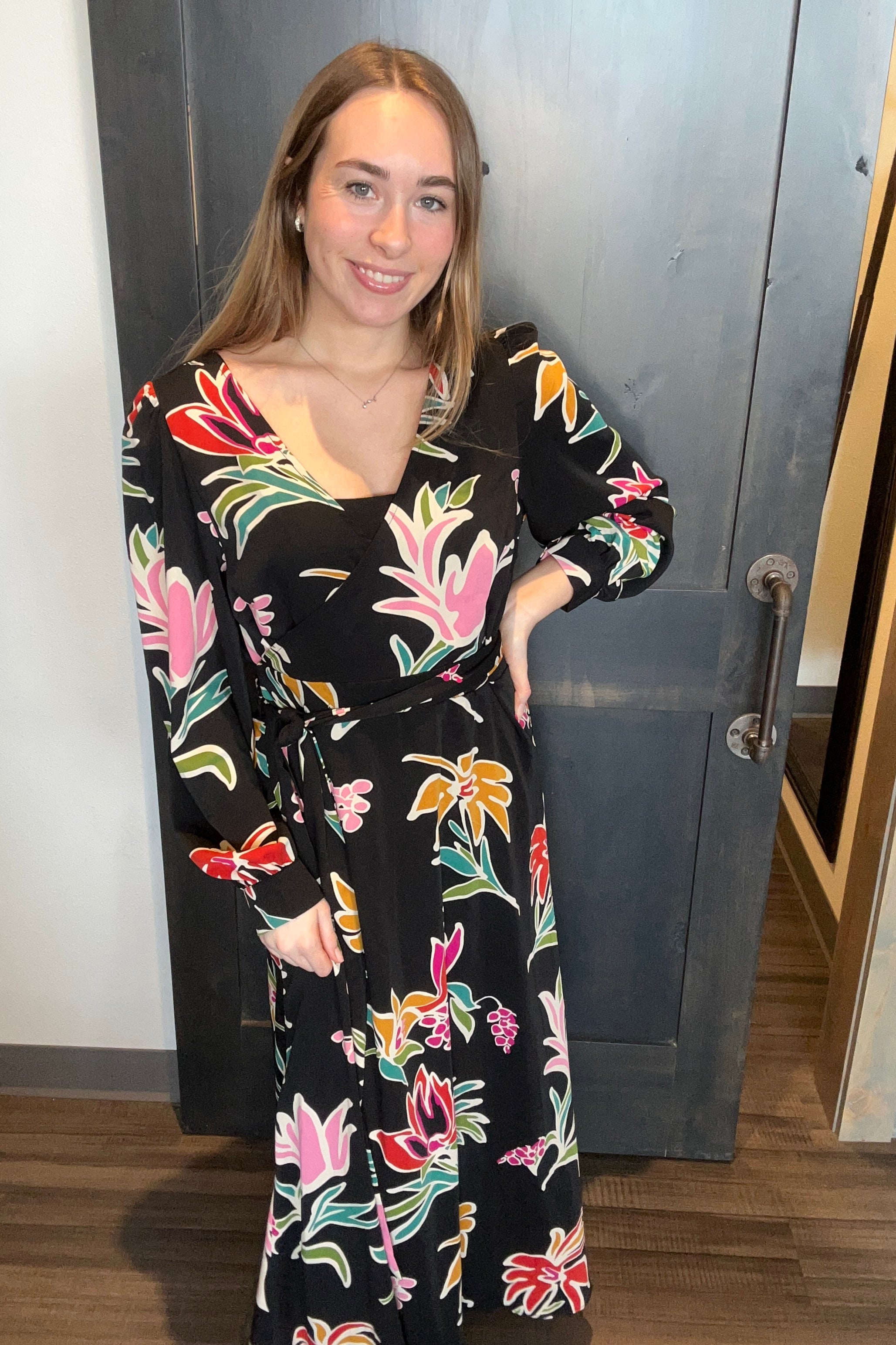 CL June Floral Dress-The Funky Zebra Ames-The Funky Zebra Ames, Women's Fashion Boutique in Ames, Iowa