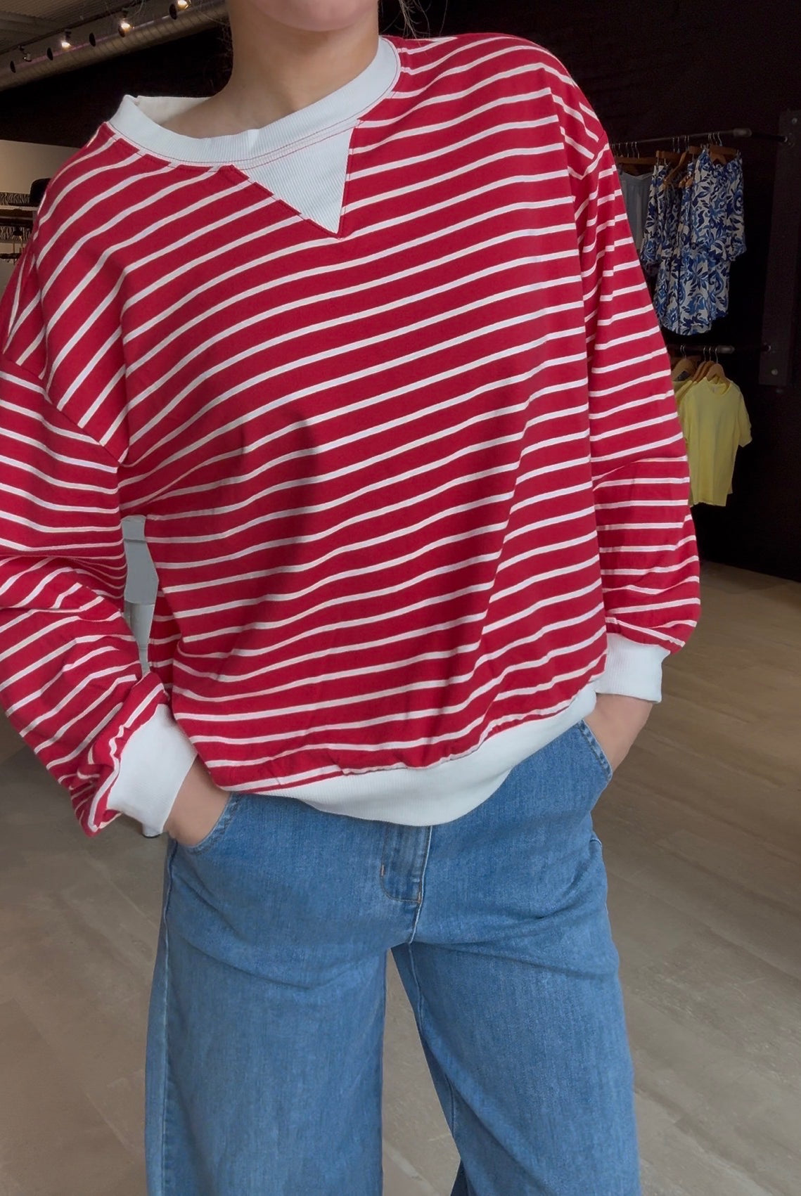 Maggie Striped Long Sleeve Pullover-Zenana-The Funky Zebra Ames, Women's Fashion Boutique in Ames, Iowa