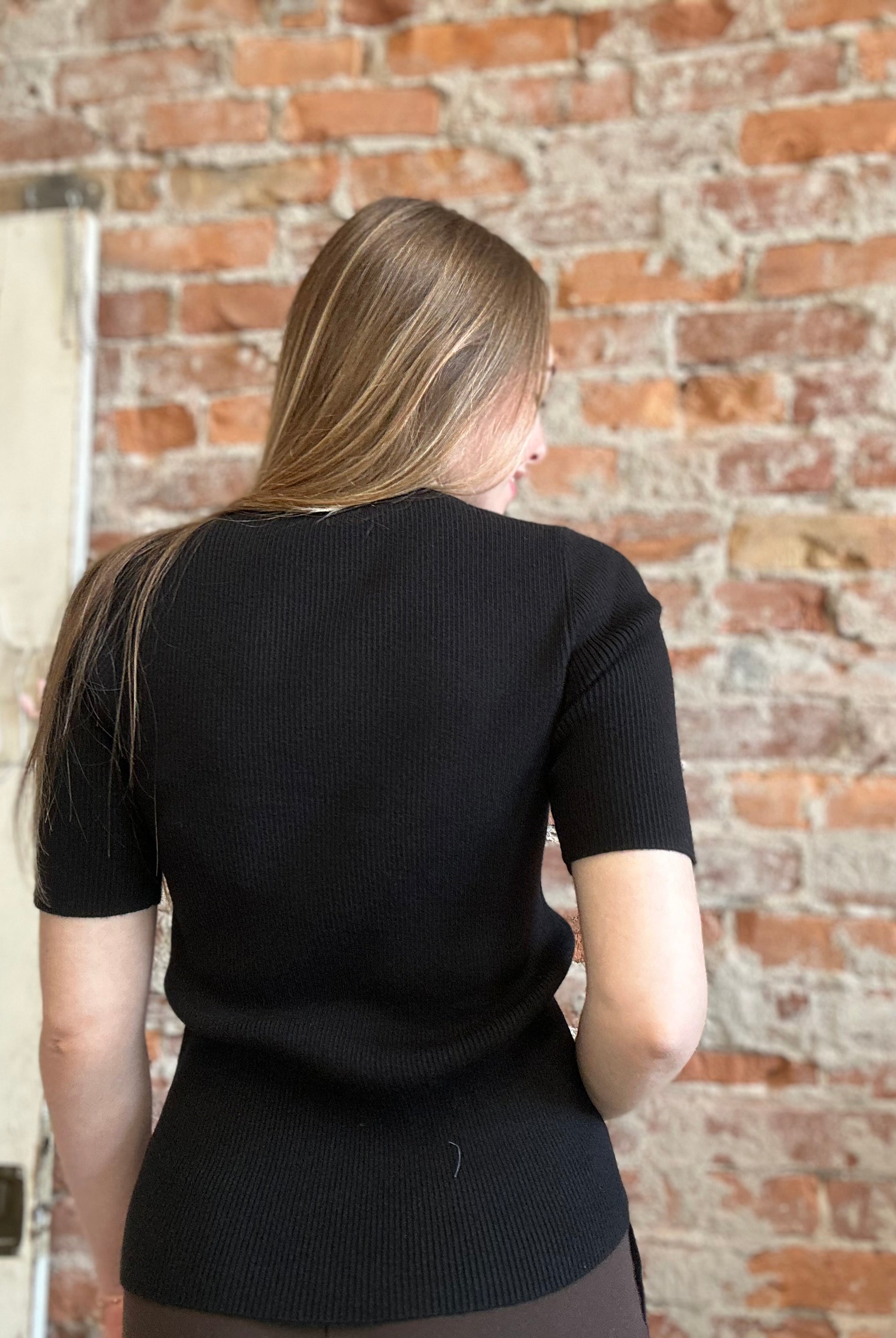 Sheena Black Round Neck Sweater-Zenana-The Funky Zebra Ames, Women's Fashion Boutique in Ames, Iowa