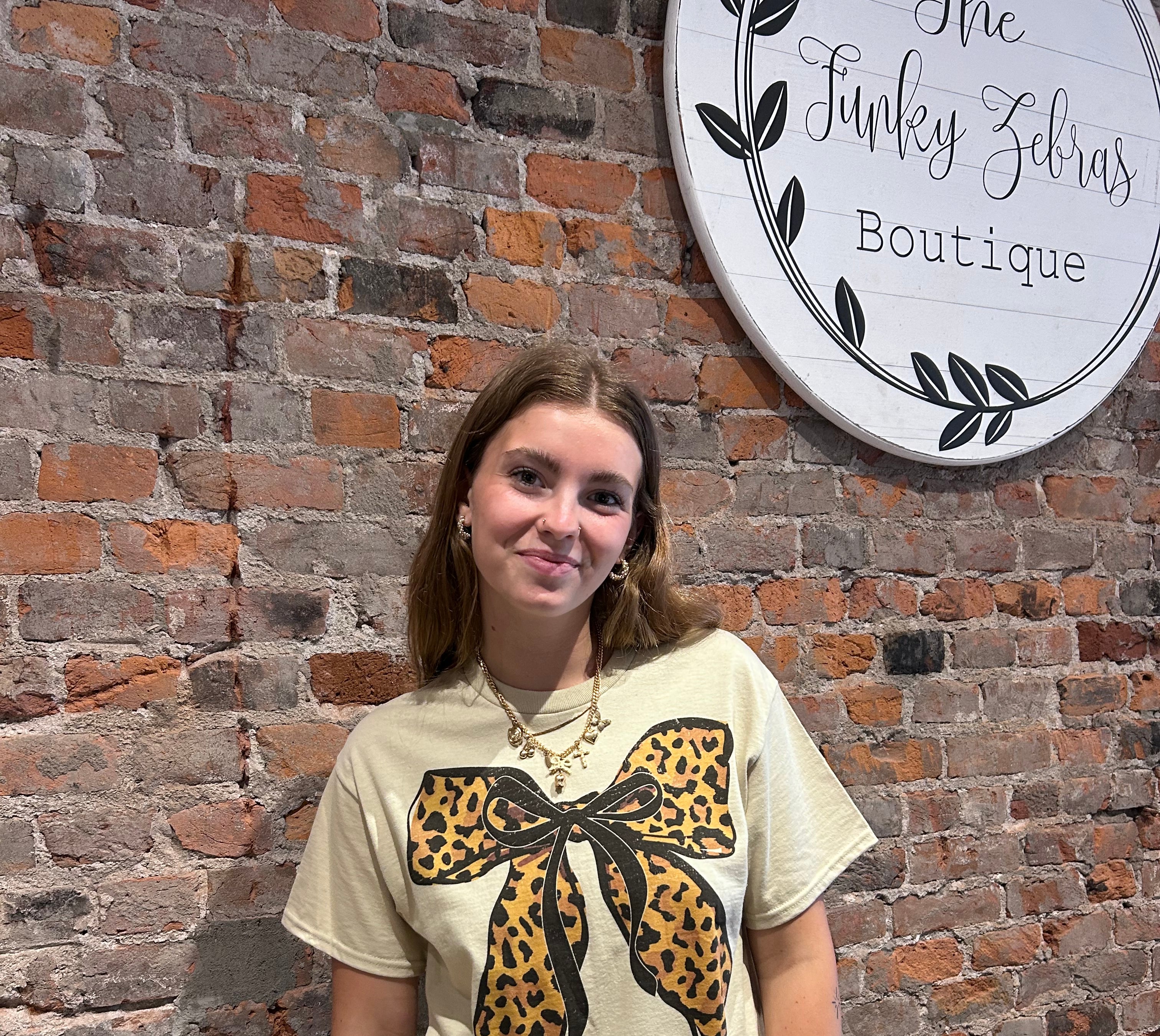 Leopard Bow Oversized Tee-Graphic Tee's-Good Day Street-The Funky Zebra Ames, Women's Fashion Boutique in Ames, Iowa