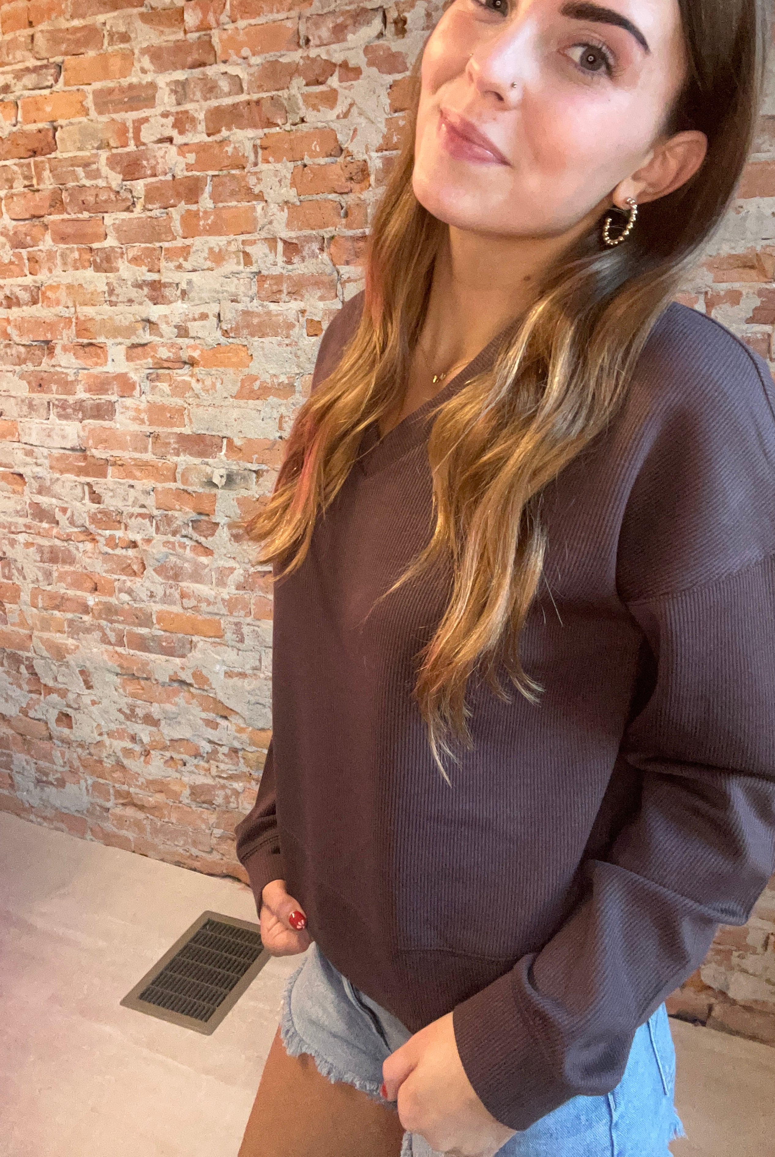 Martina V-Neck Pullover-apparel-Thread and Supply-The Funky Zebra Ames, Women's Fashion Boutique in Ames, Iowa