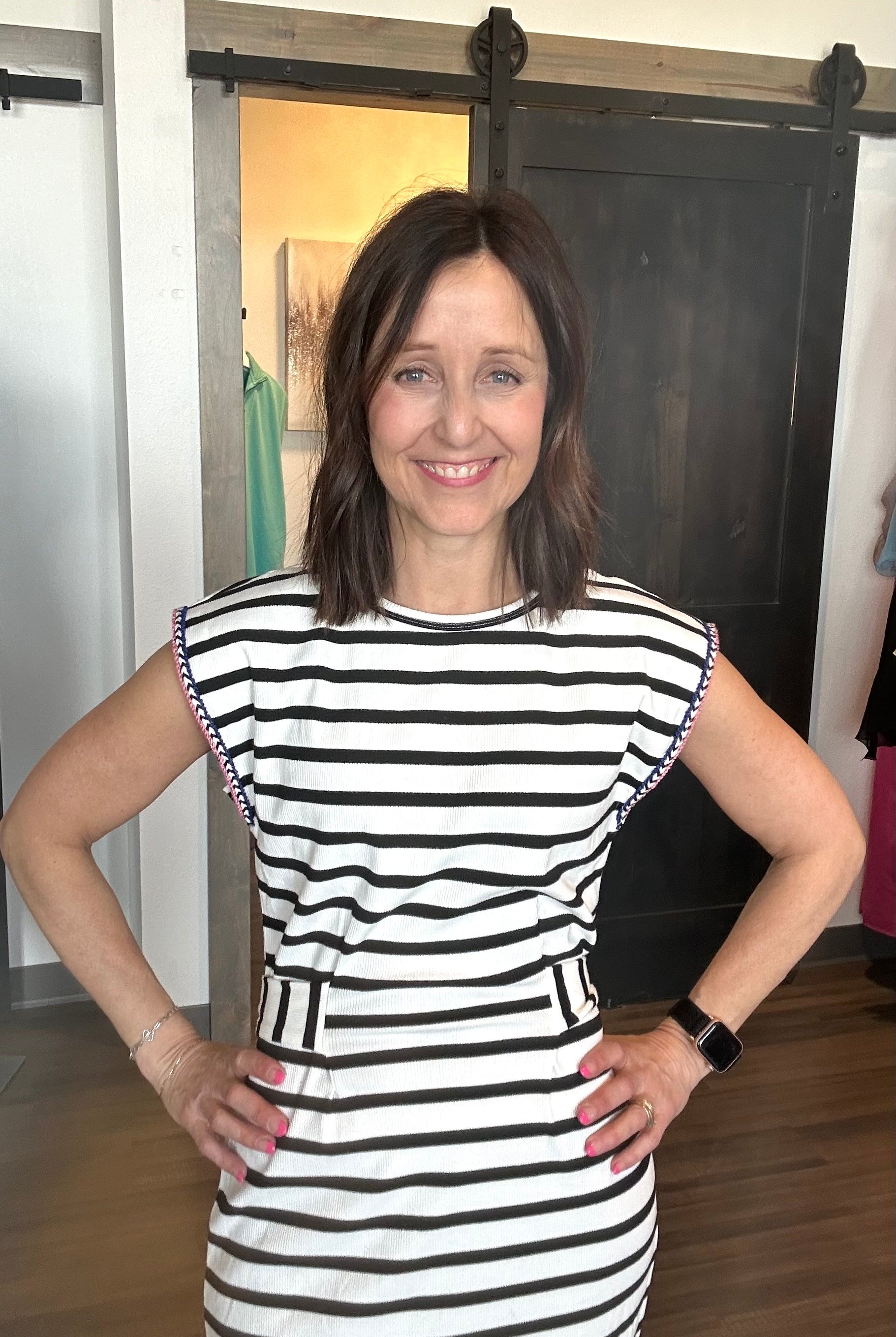 Anna Striped Dress-Dresses-The Funky Zebra Ames-The Funky Zebra Ames, Women's Fashion Boutique in Ames, Iowa